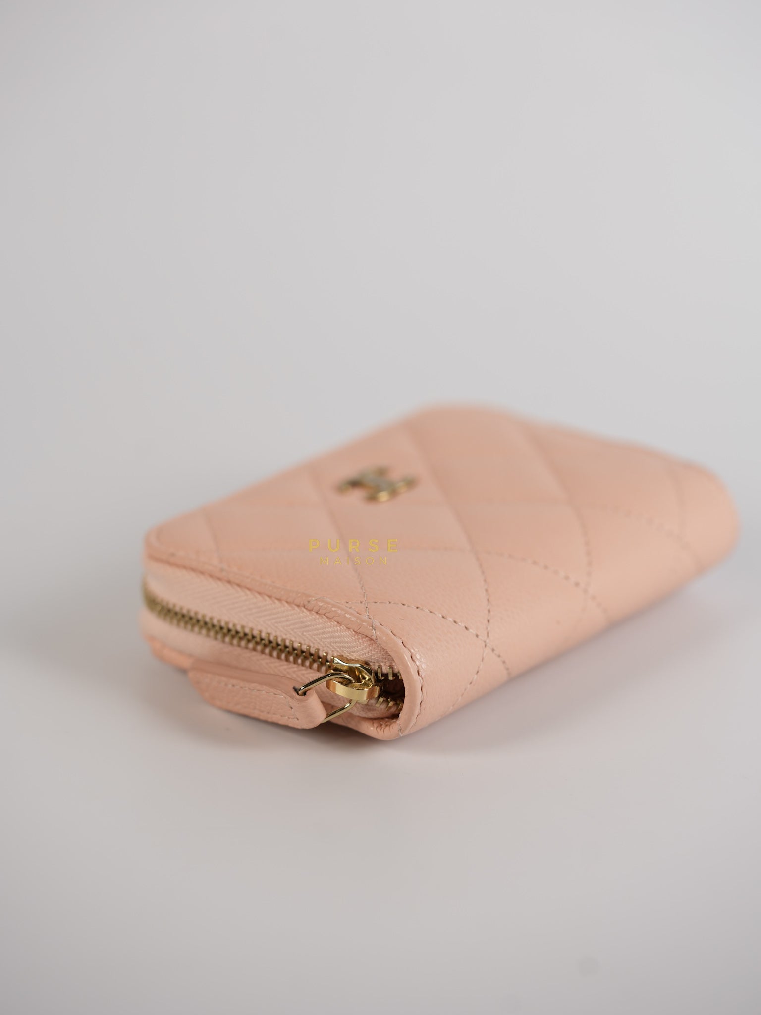 21S Pink Caviar Zipped Card Coin Purse Wallet | Purse Maison Luxury Bags Shop