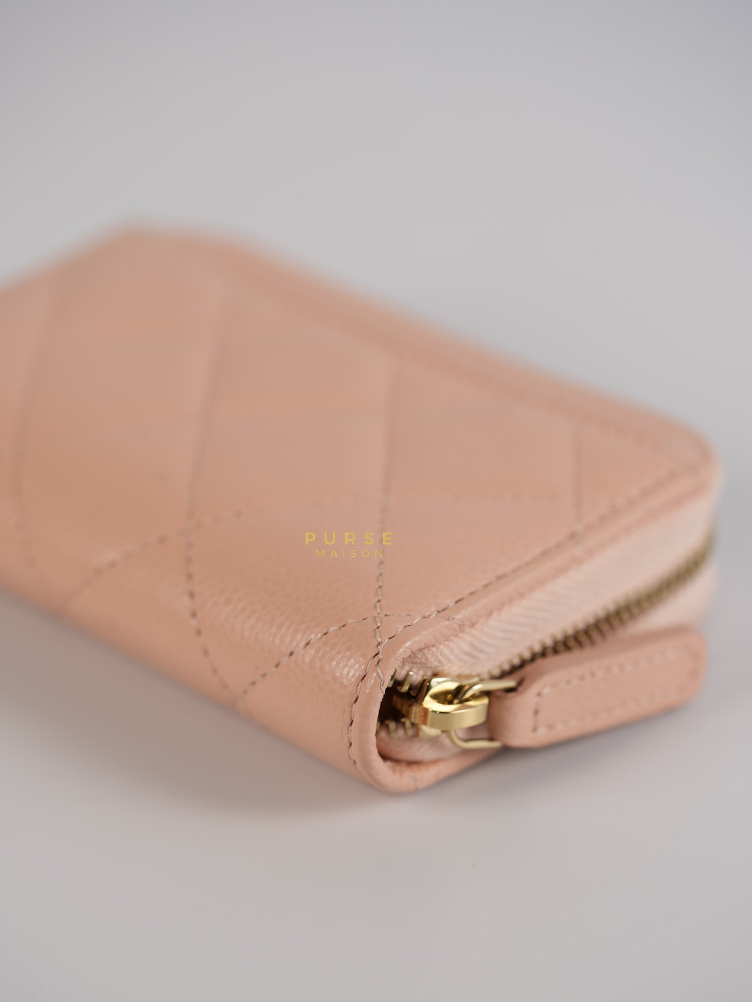 21S Pink Caviar Zipped Card Coin Purse Wallet | Purse Maison Luxury Bags Shop