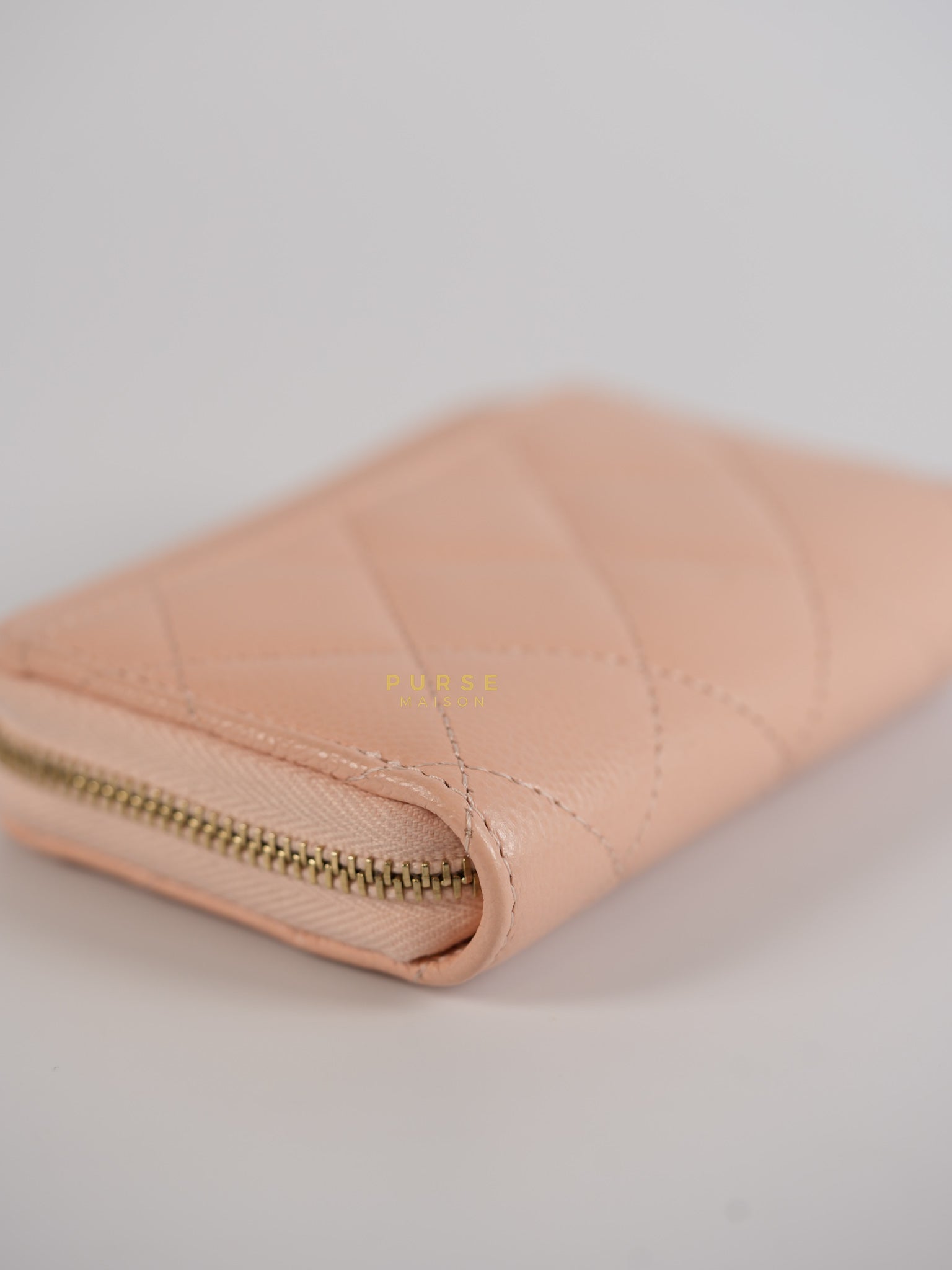 21S Pink Caviar Zipped Card Coin Purse Wallet | Purse Maison Luxury Bags Shop