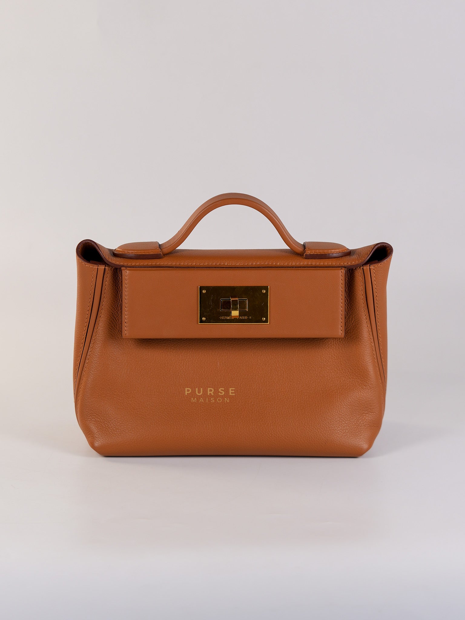 24/24 21 Gold Evercolor Leather in Gold Hardware Stamp U (2022) | Purse Maison Luxury Bags Shop