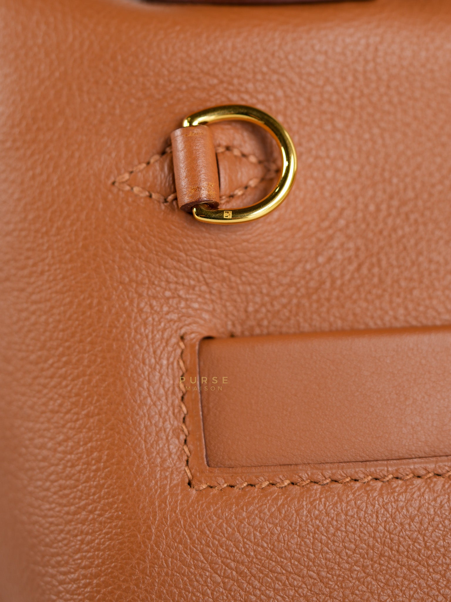 24/24 21 Gold Evercolor Leather in Gold Hardware Stamp U (2022) | Purse Maison Luxury Bags Shop