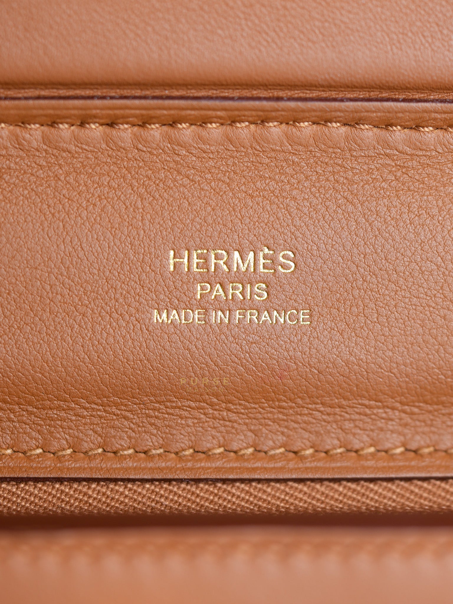 24/24 21 Gold Evercolor Leather in Gold Hardware Stamp U (2022) | Purse Maison Luxury Bags Shop