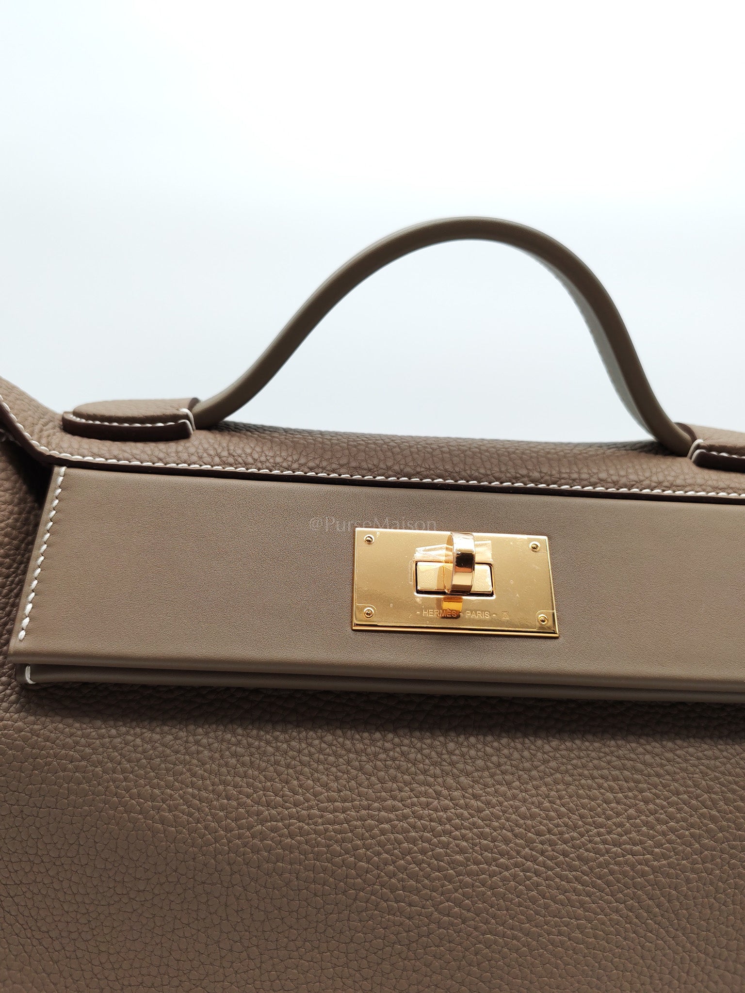 24/24 29 in Etoupe Togo and Swift Leather Gold hardware Stamp B(2023) | Purse Maison Luxury Bags Shop