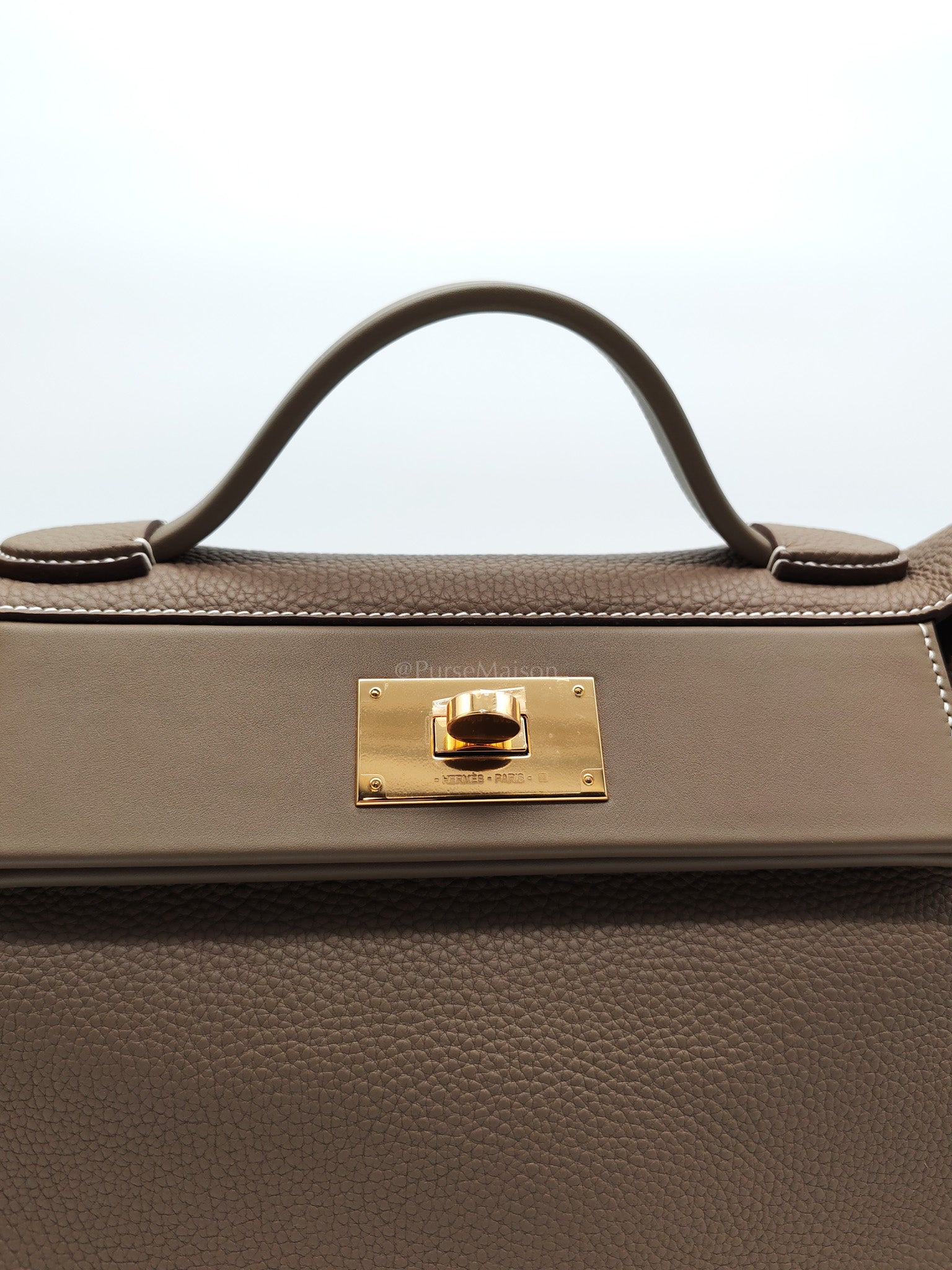 24/24 29 in Etoupe Togo and Swift Leather Gold hardware Stamp B(2023) | Purse Maison Luxury Bags Shop