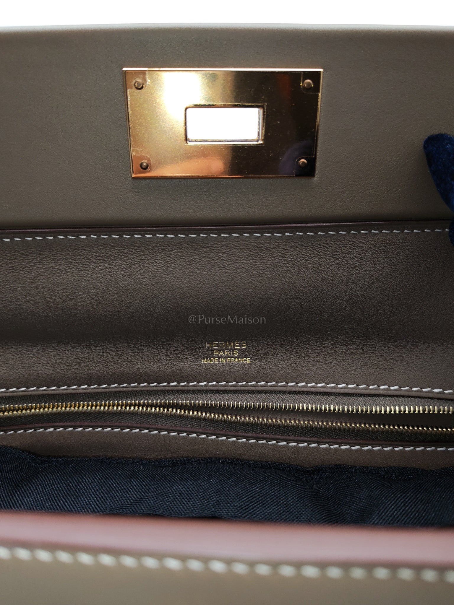 24/24 29 in Etoupe Togo and Swift Leather Gold hardware Stamp B(2023) | Purse Maison Luxury Bags Shop