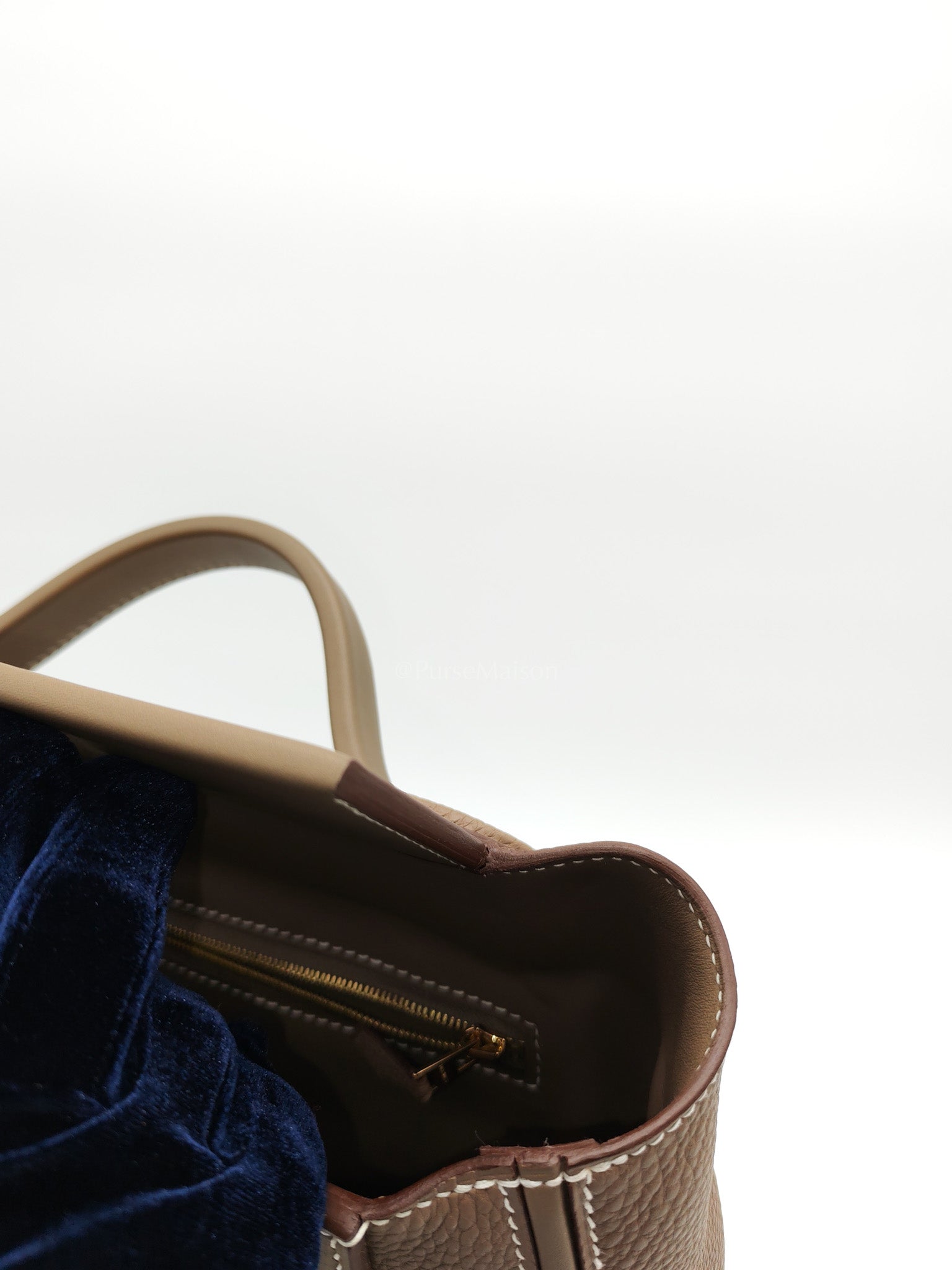 24/24 29 in Etoupe Togo and Swift Leather Gold hardware Stamp B(2023) | Purse Maison Luxury Bags Shop