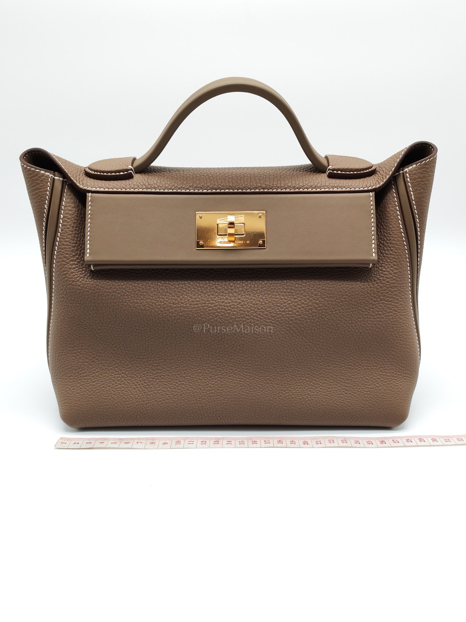 24/24 29 in Etoupe Togo and Swift Leather Gold hardware Stamp B(2023) | Purse Maison Luxury Bags Shop