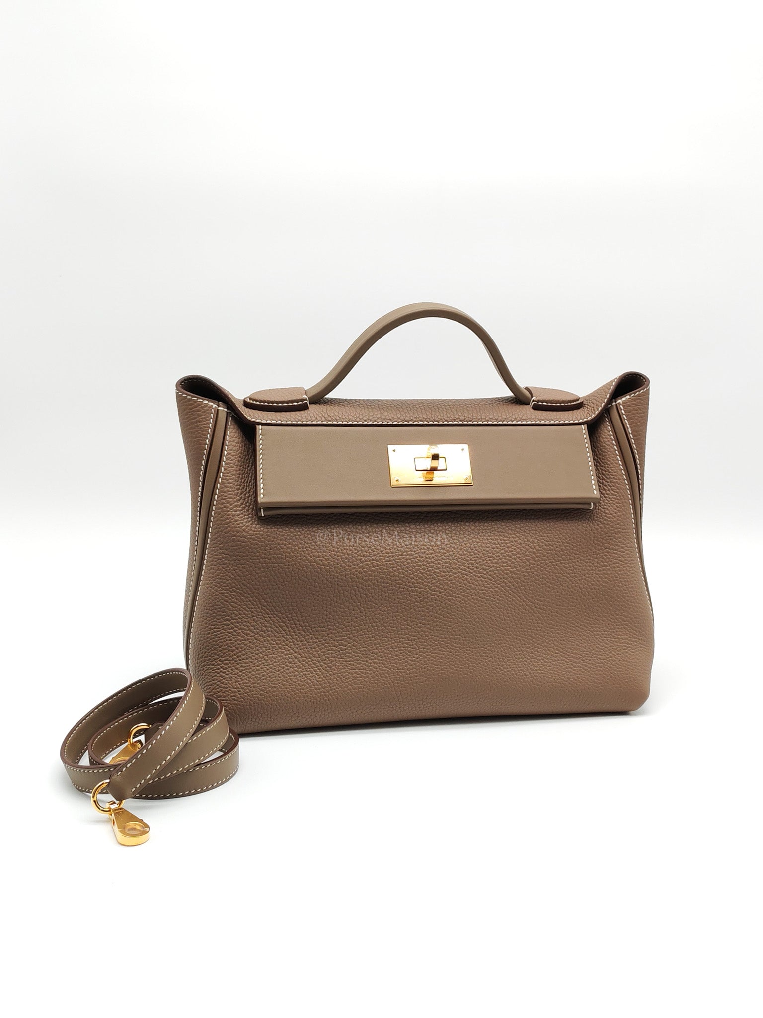 24/24 29 in Etoupe Togo and Swift Leather Gold hardware Stamp B(2023) | Purse Maison Luxury Bags Shop