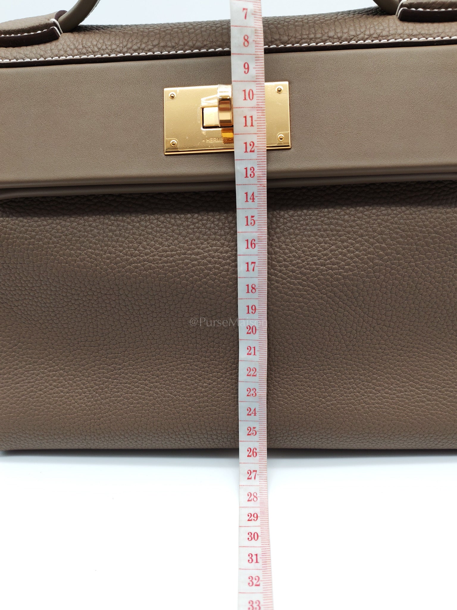 24/24 29 in Etoupe Togo and Swift Leather Gold hardware Stamp B(2023) | Purse Maison Luxury Bags Shop