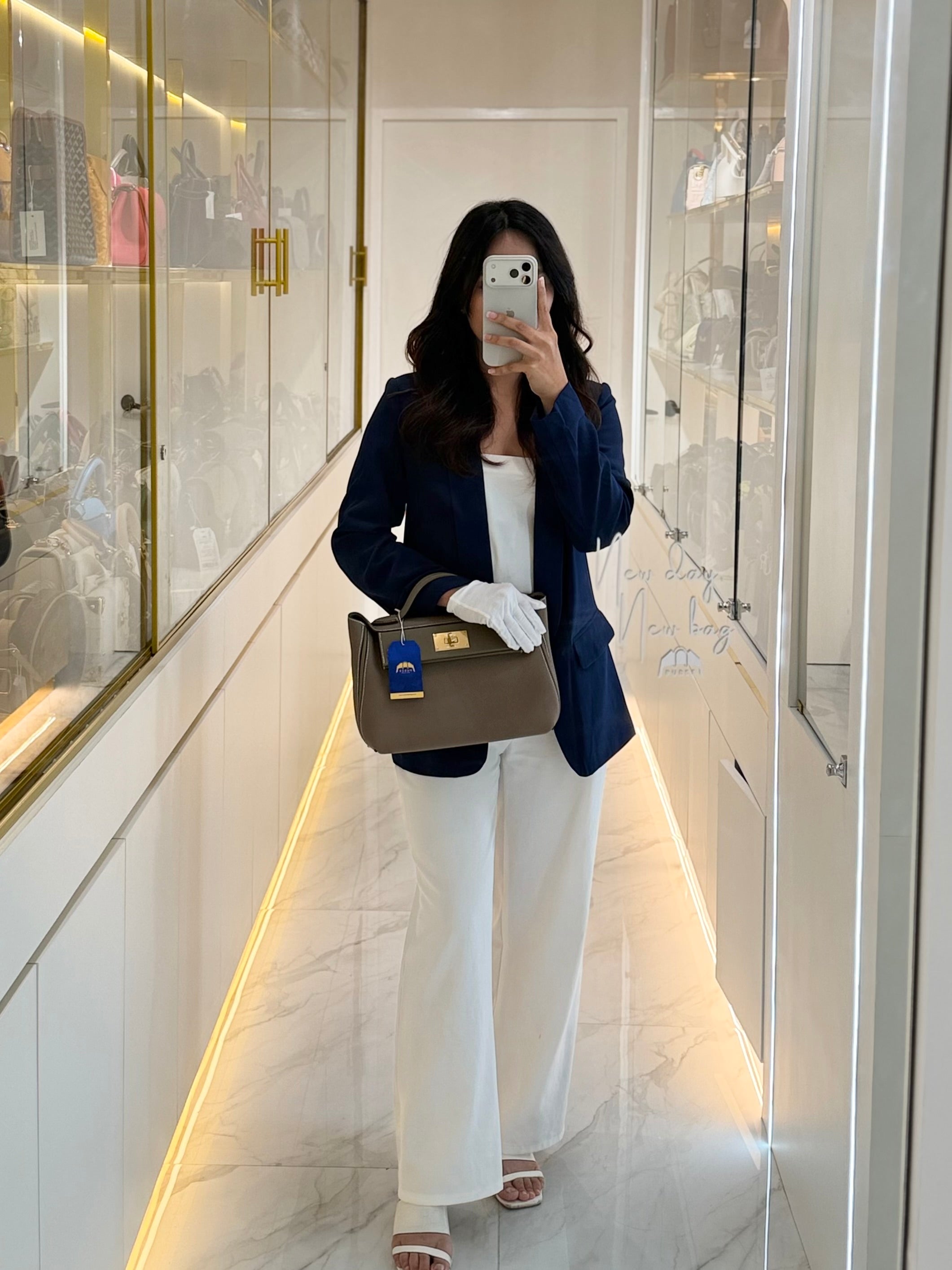 24/24 29 in Etoupe Togo and Swift Leather Gold hardware Stamp B(2023) | Purse Maison Luxury Bags Shop