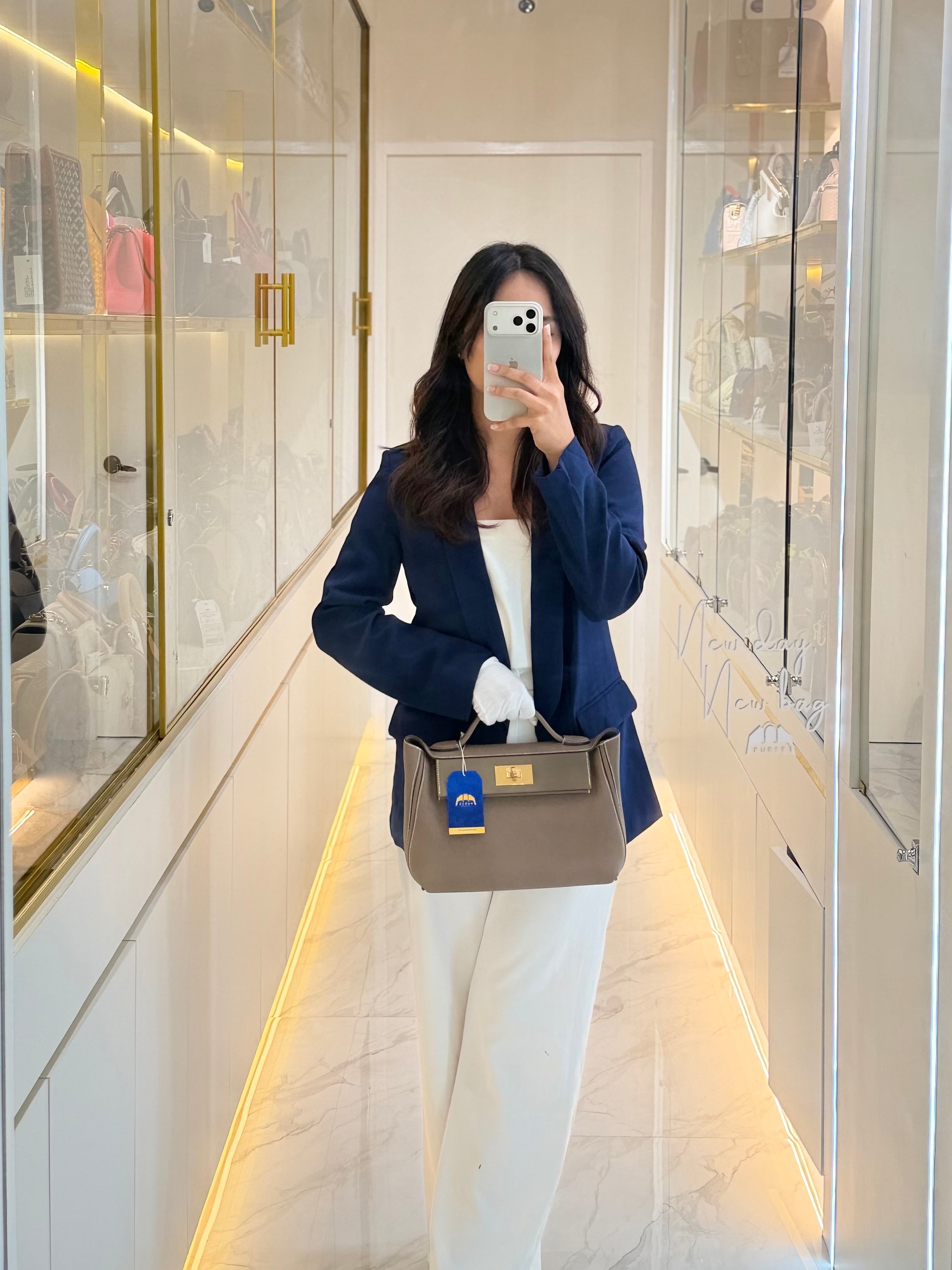 24/24 29 in Etoupe Togo and Swift Leather Gold hardware Stamp B(2023) | Purse Maison Luxury Bags Shop