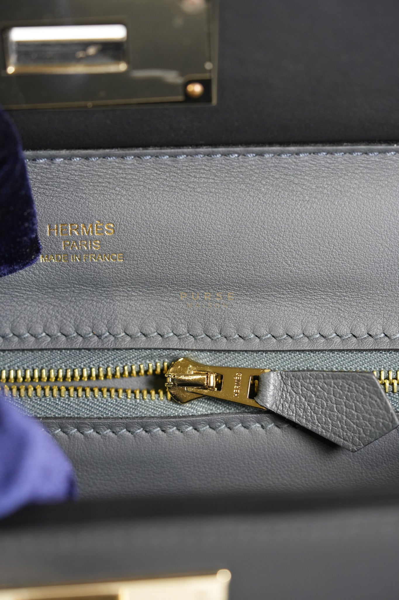 24/24 Ardoise Bi-color 21 Evercolor/Swift Double Leather and Gold Hardware Stamp K (2025) | Purse Maison Luxury Bags Shop