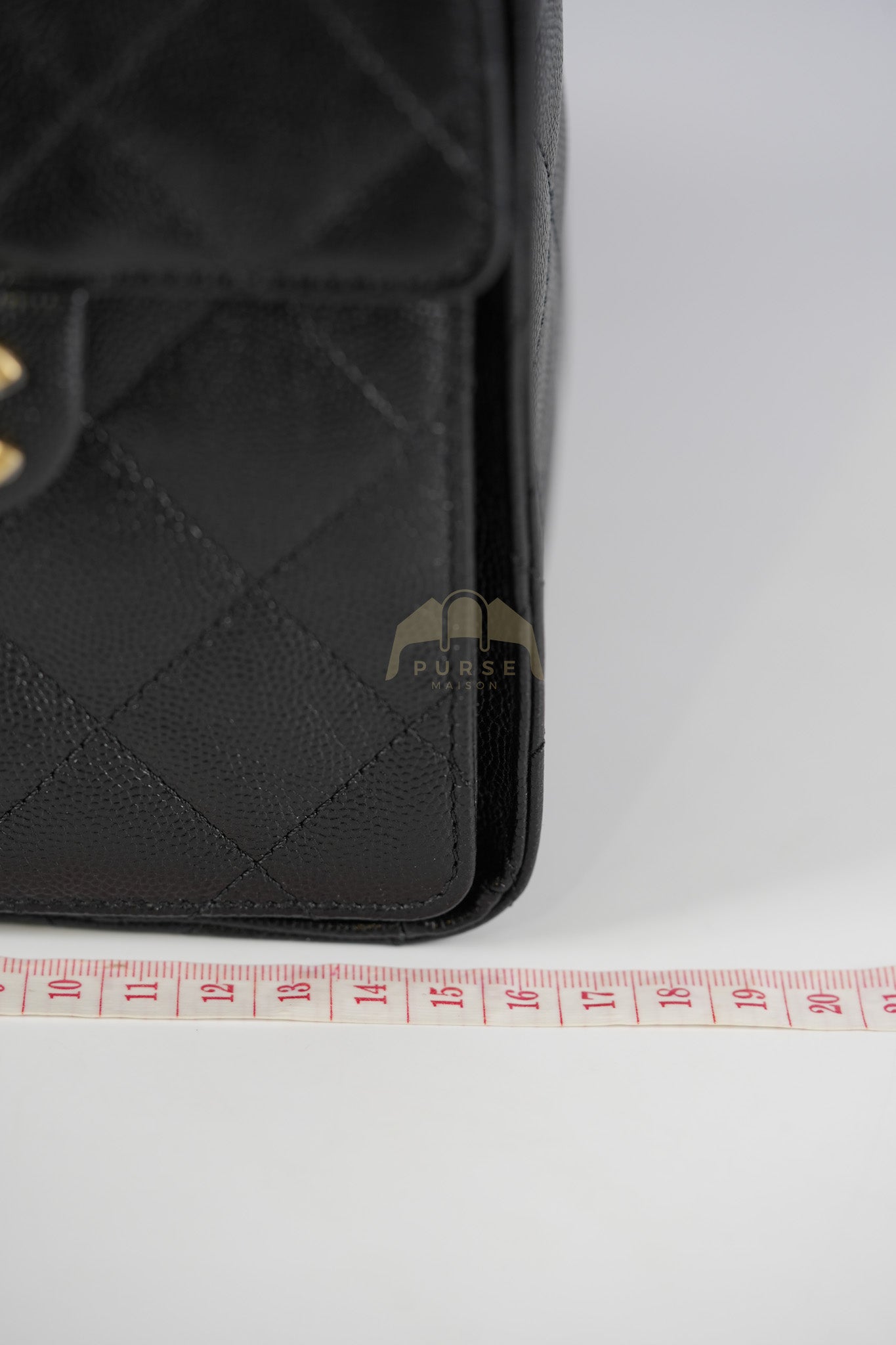 25 Medium in Black Caviar Leather and Aged Gold Hardware (Microchip) | Purse Maison Luxury Bags Shop