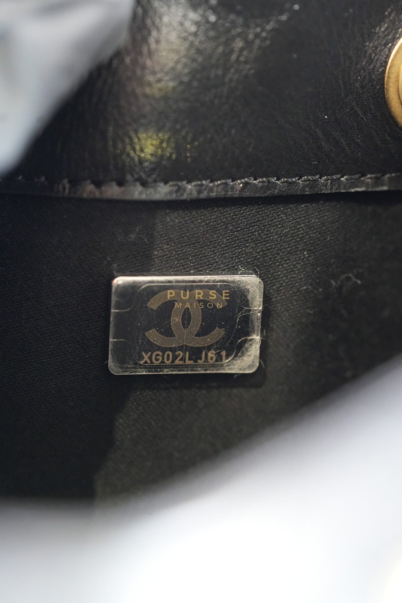25 Medium in Black Glazed Calfskin Leather Mixed Hardware (Microchip) | Purse Maison Luxury Bags Shop