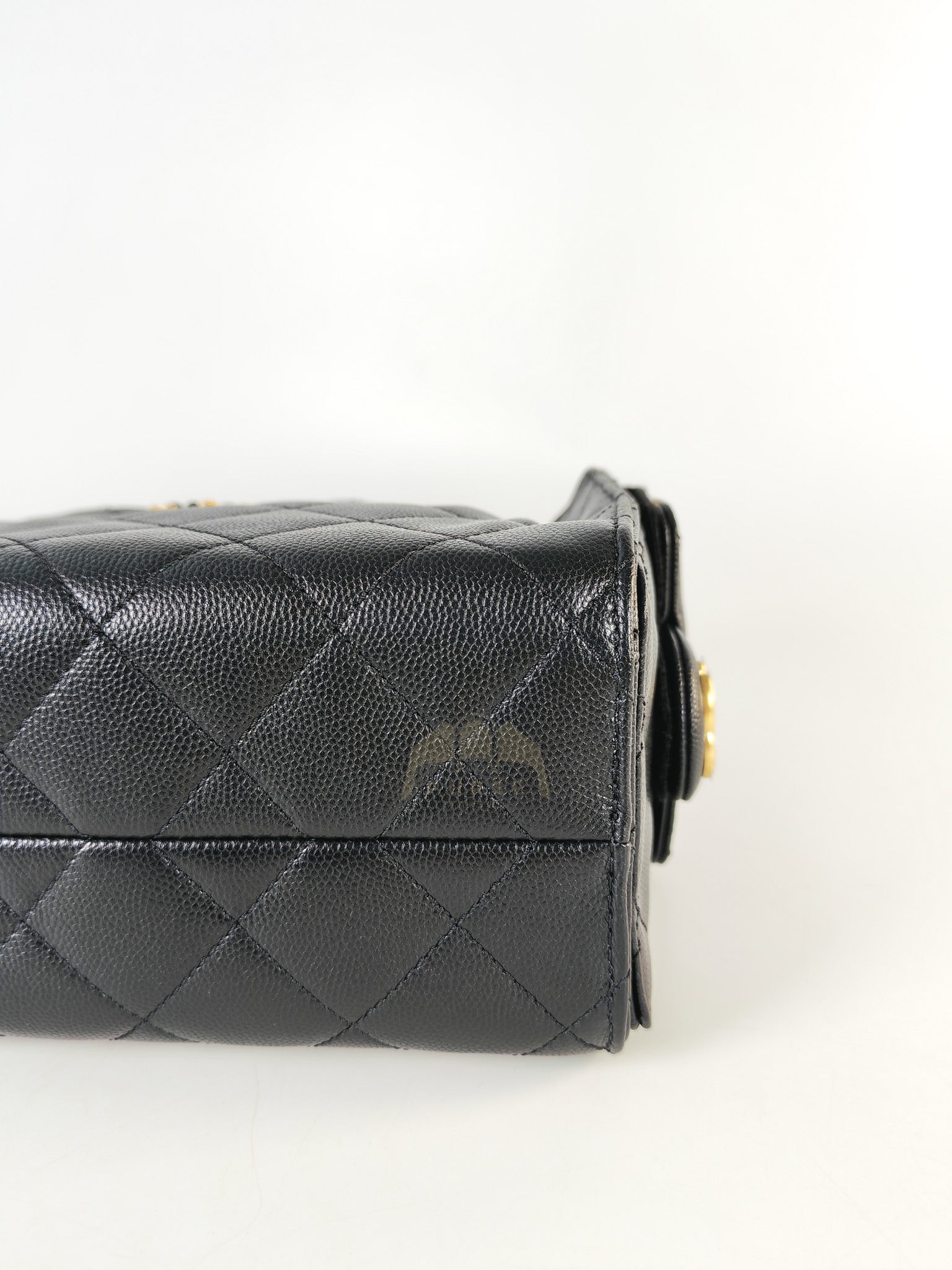 25 Mini in Black Caviar Leather Aged Gold Hardware (Microchip) | Purse Maison Luxury Bags Shop