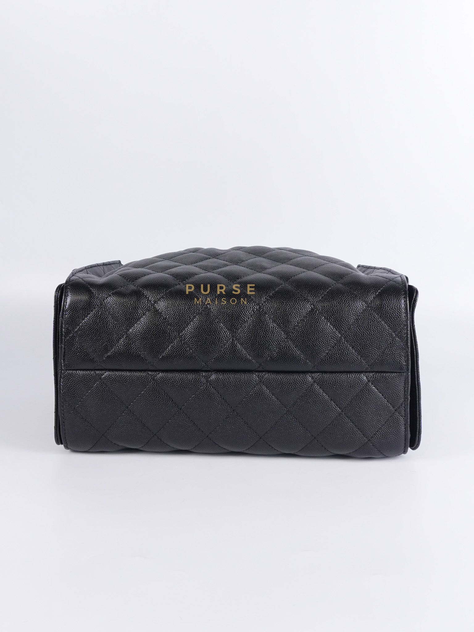 25 Small Black in Caviar Leather and Aged Gold Hardware (Microchip) | Purse Maison Luxury Bags Shop