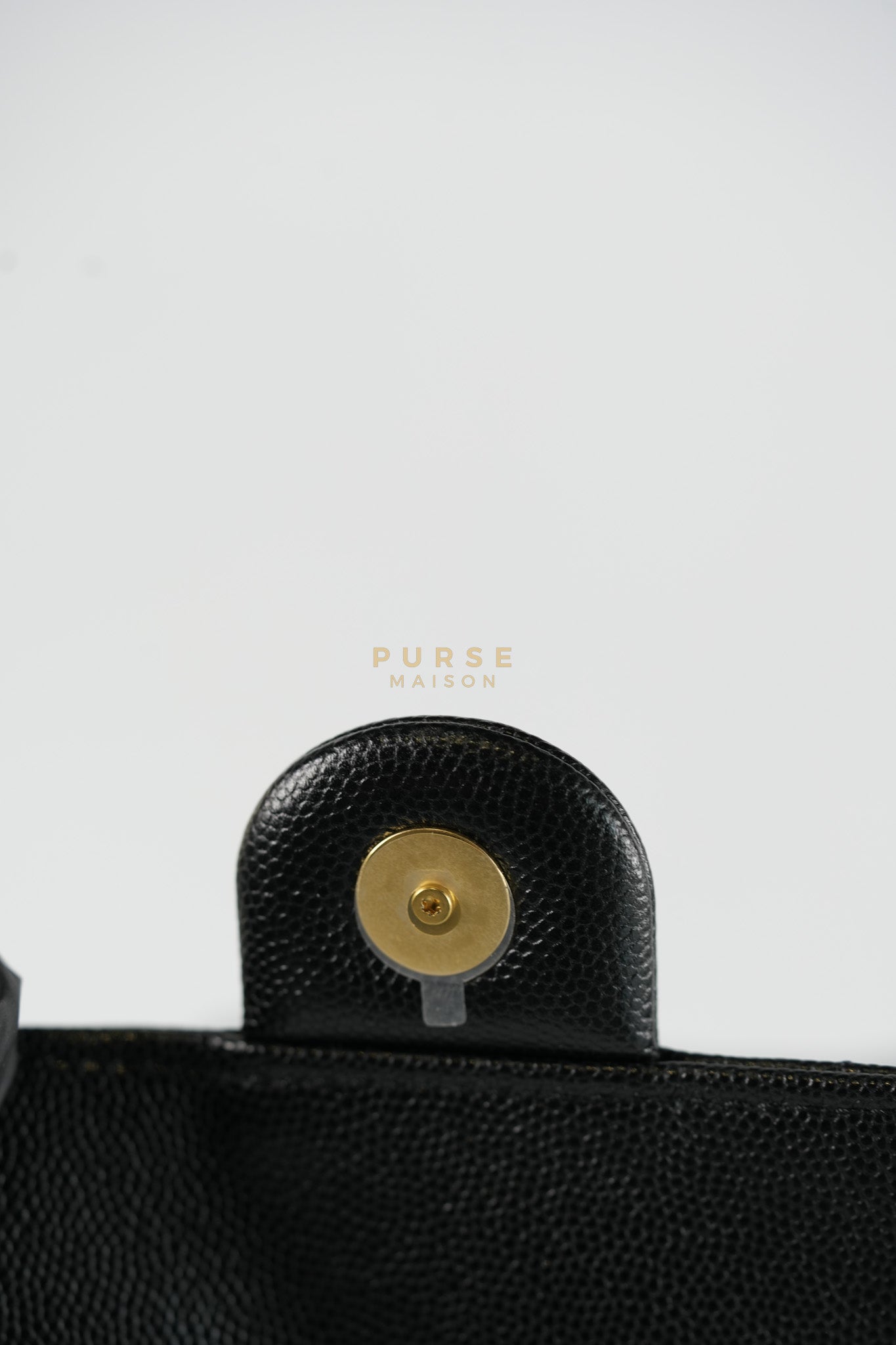25 Small Hobo Tote Bag in Black Caviar Leather & Aged Gold Hardware Microchip (UA****03) | Purse Maison Luxury Bags Shop