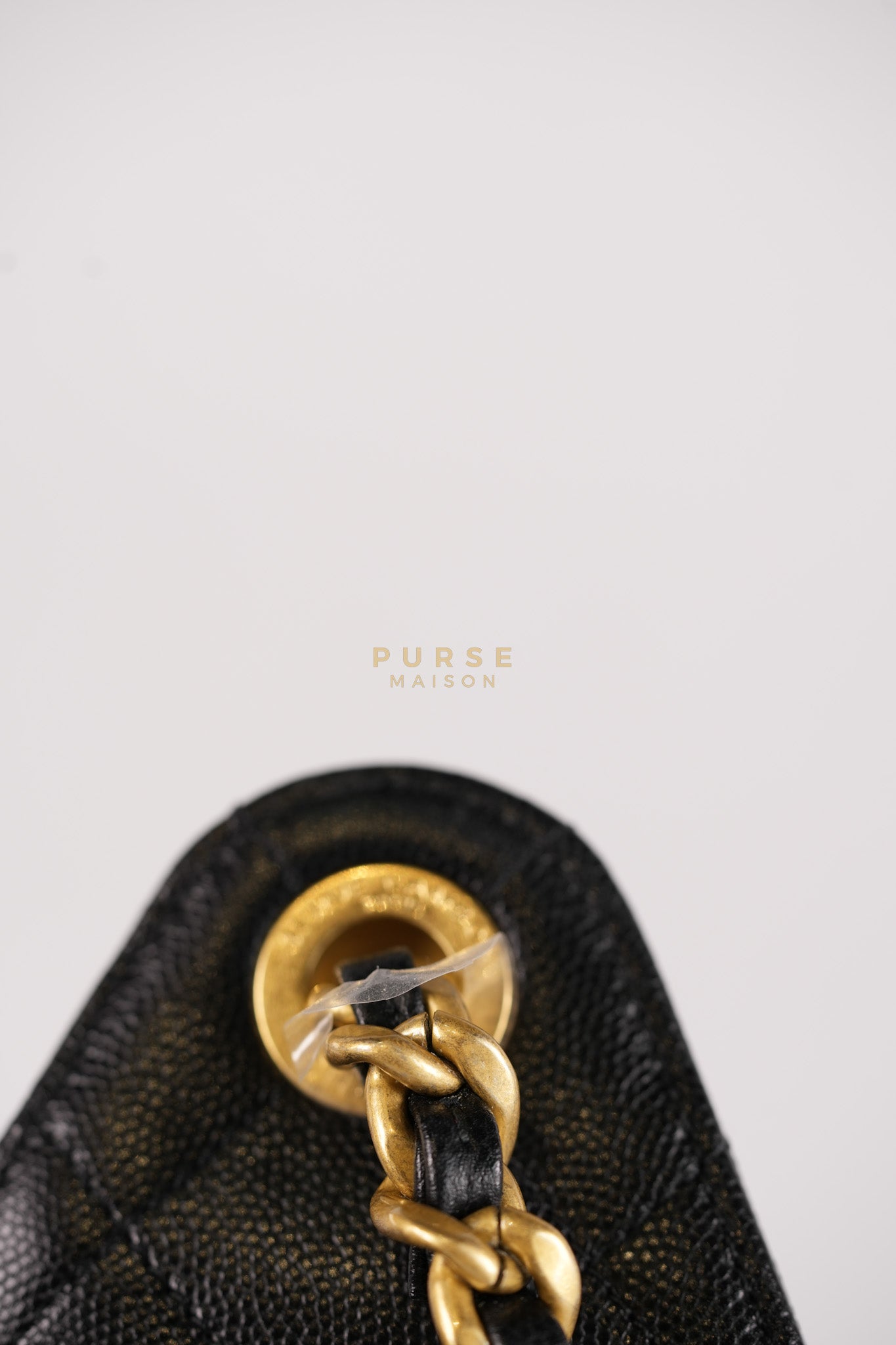 25 Small Hobo Tote Bag in Black Caviar Leather & Aged Gold Hardware Microchip (UA****03) | Purse Maison Luxury Bags Shop
