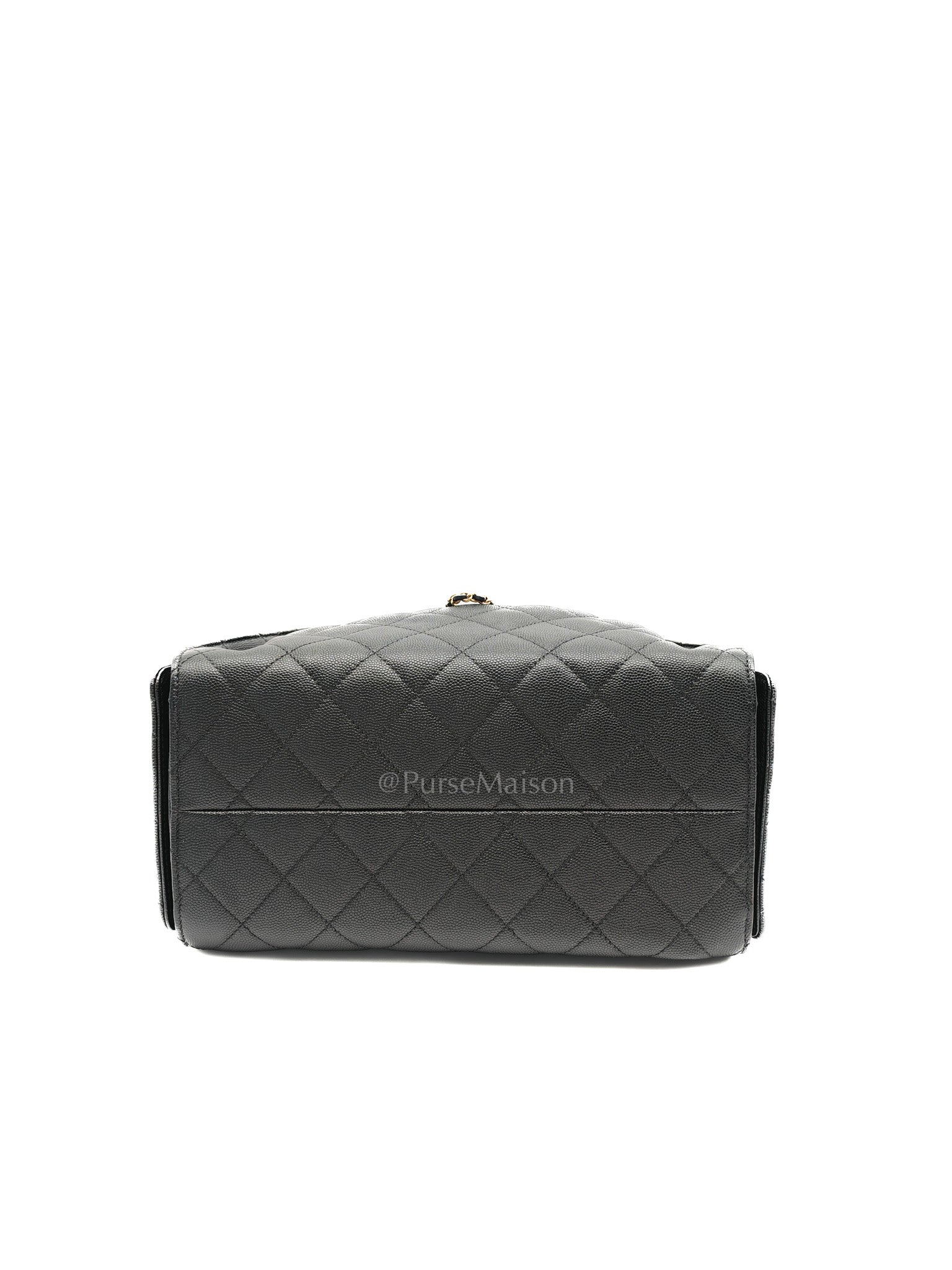 25 Small in Black Caviar Leather Aged Gold Hardware (Microchip) | Purse Maison Luxury Bags Shop