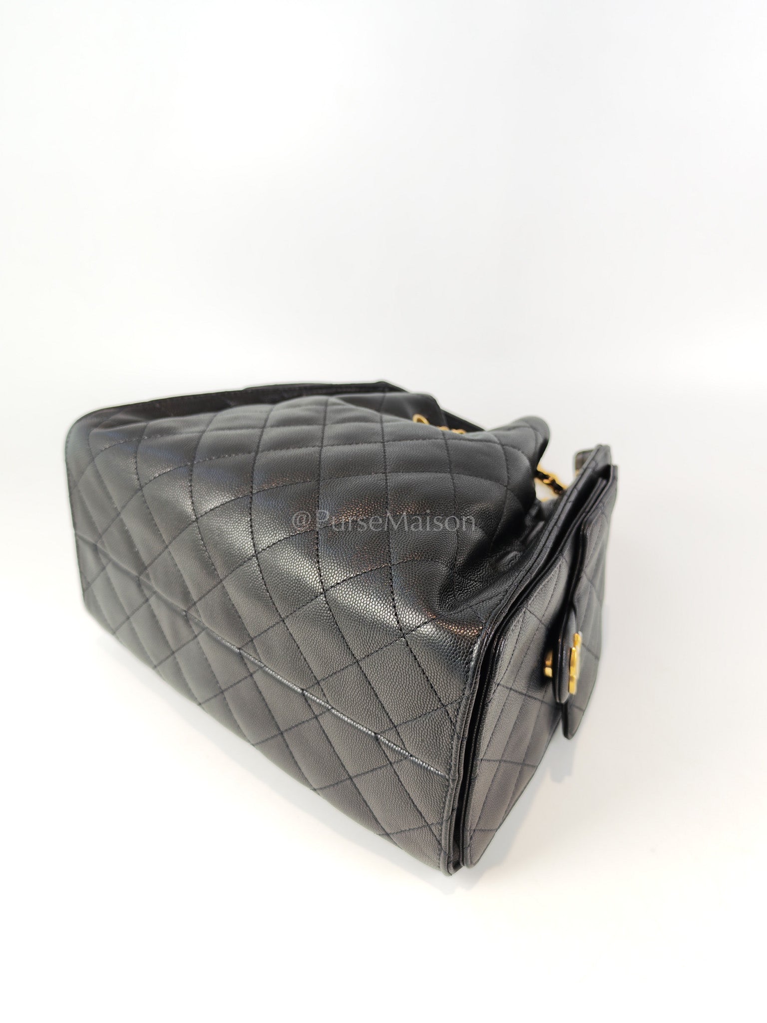 25 Small in Black Caviar Leather Aged Gold Hardware Microchip(K3****X4) | Purse Maison Luxury Bags Shop