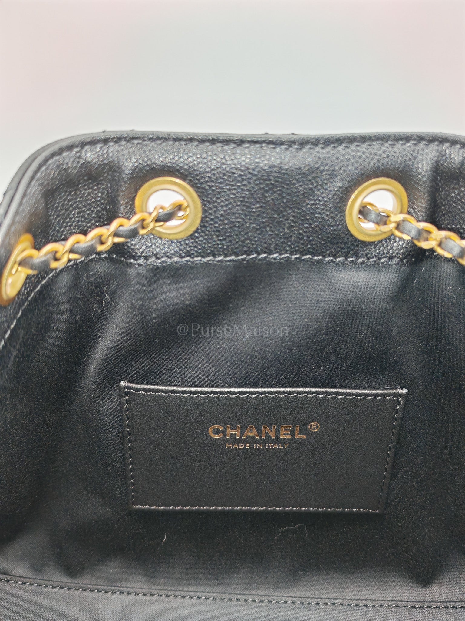 25 Small in Black Caviar Leather Aged Gold Hardware Microchip(N5****NE) | Purse Maison Luxury Bags Shop