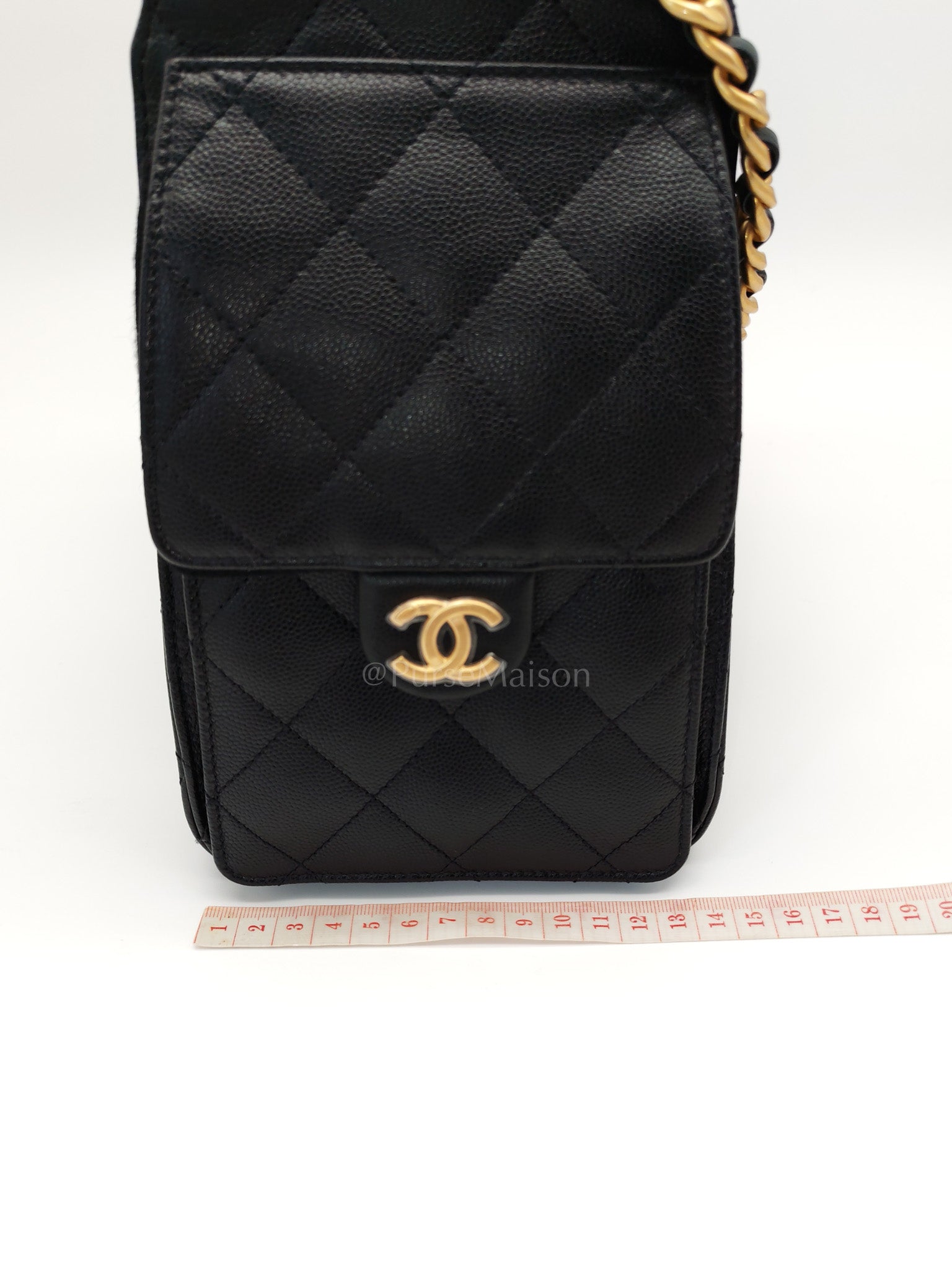 25 Small in Black Caviar Leather Aged Gold Hardware Microchip(N5****NE) | Purse Maison Luxury Bags Shop