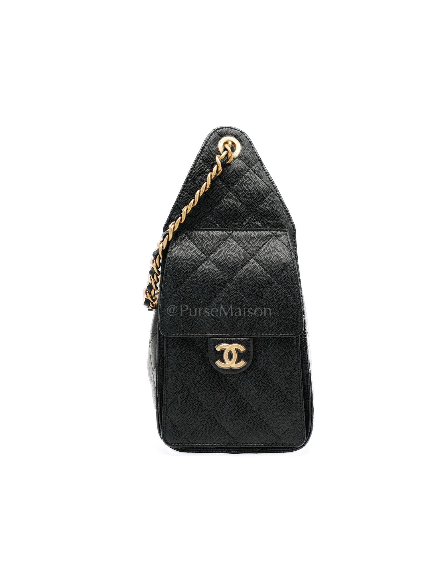 25 Small in Black Caviar Leather Aged Gold Hardware Microchip(N5****NE) | Purse Maison Luxury Bags Shop