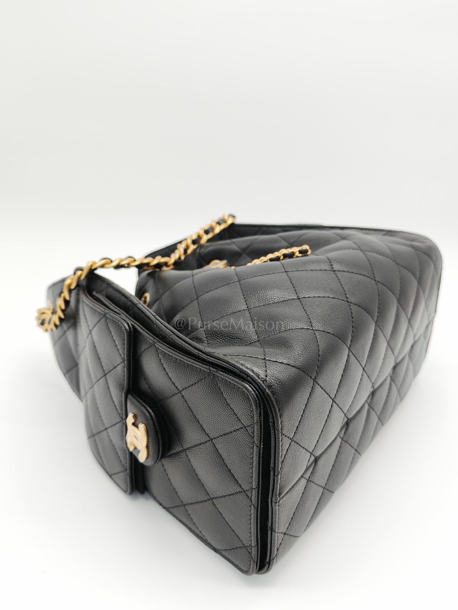 25 Small in Black Caviar Leather Aged Gold Hardware Microchip(N5****NE) | Purse Maison Luxury Bags Shop
