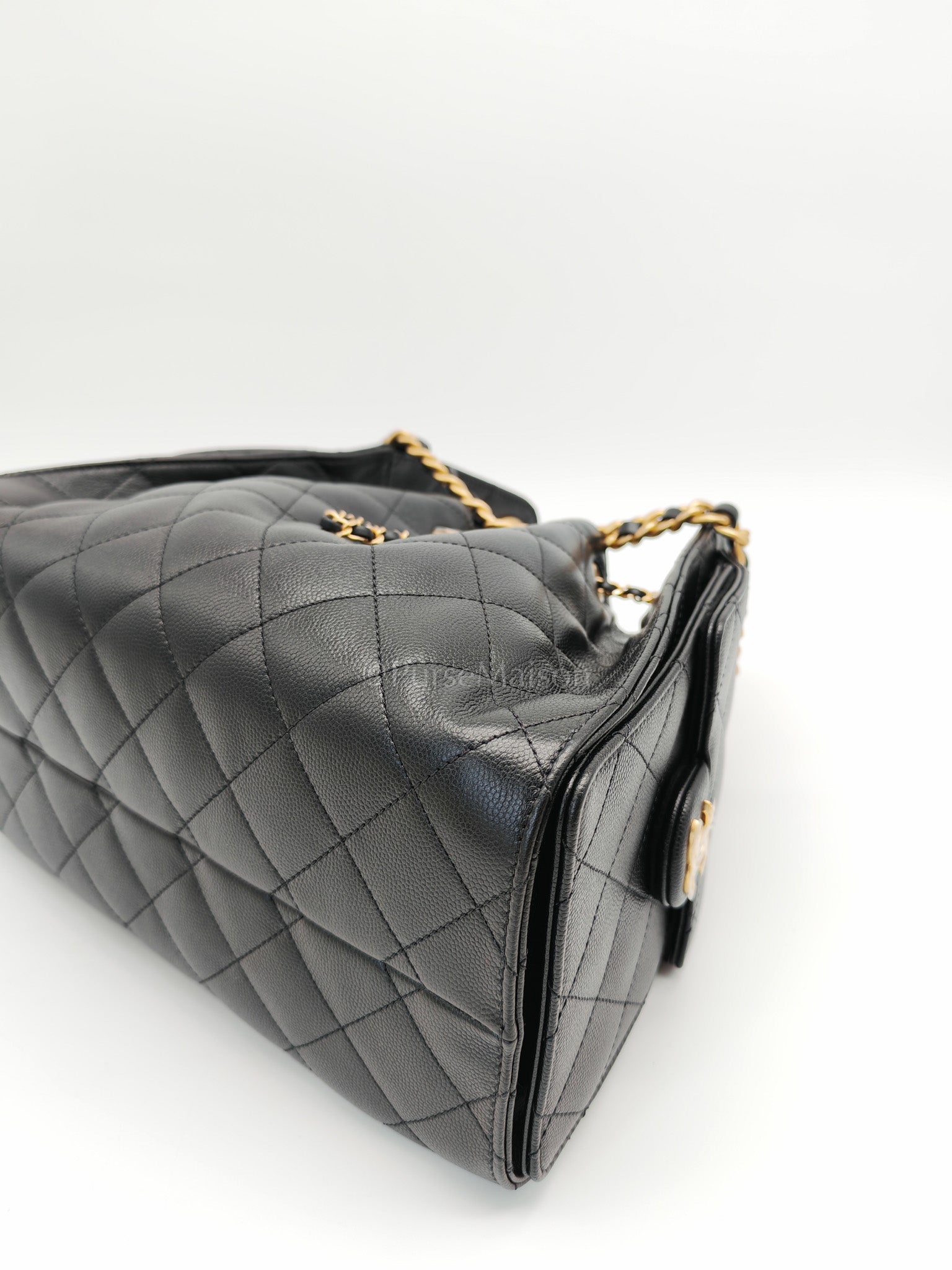 25 Small in Black Caviar Leather Aged Gold Hardware Microchip(N5****NE) | Purse Maison Luxury Bags Shop