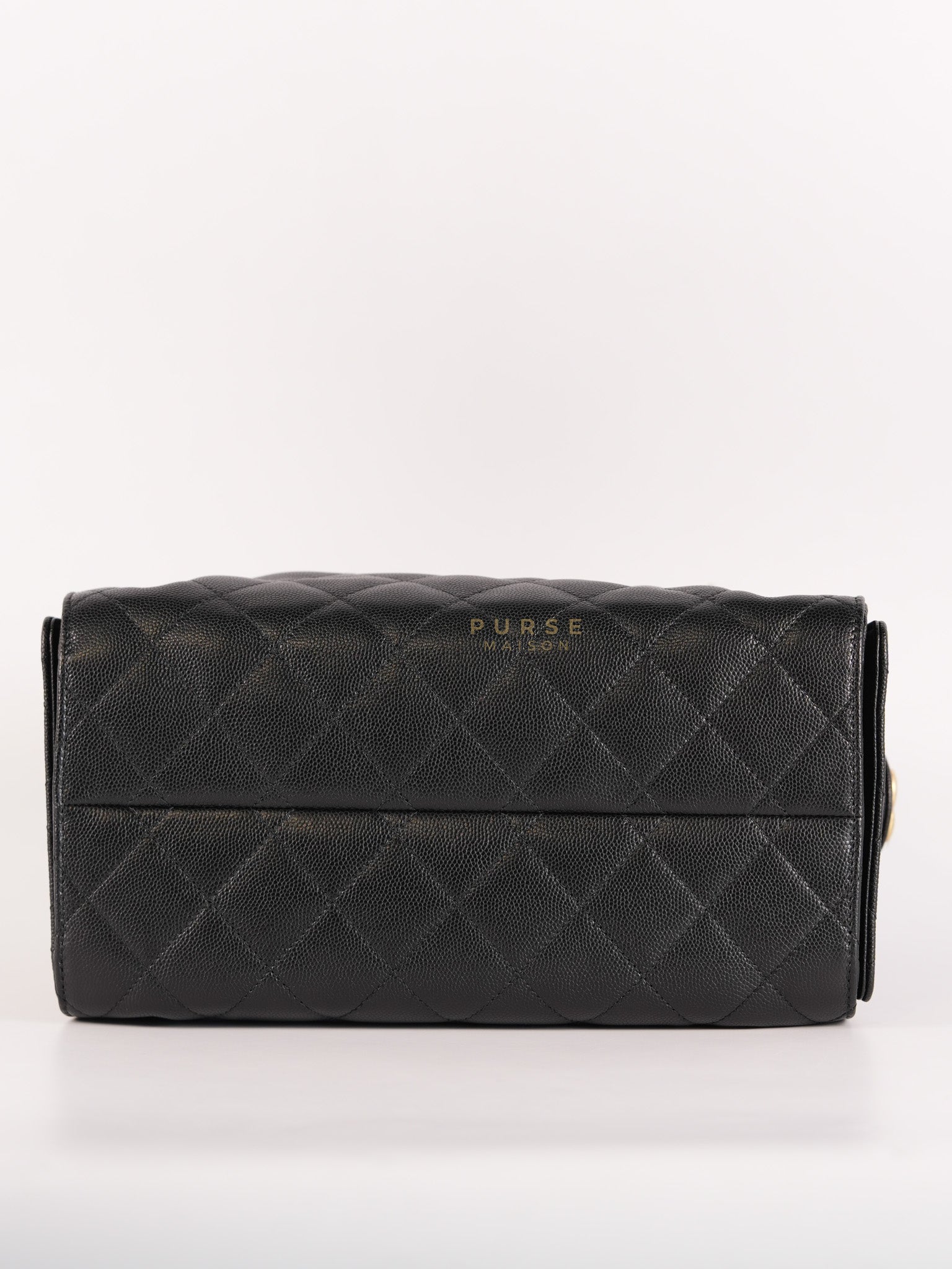 25 Small in Black Caviar Leather and Aged Gold Hardwar (Microchip) | Purse Maison Luxury Bags Shop