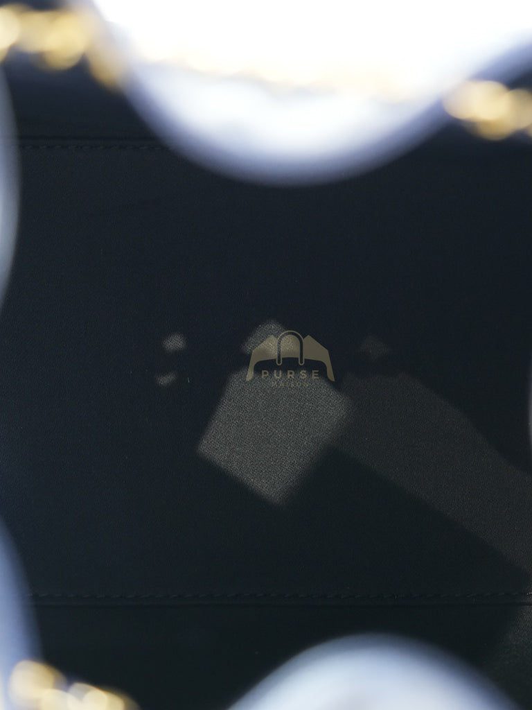 25 Small in Navy Blue Caviar Leather and Aged Gold Hardware (Microchip) | Purse Maison Luxury Bags Shop