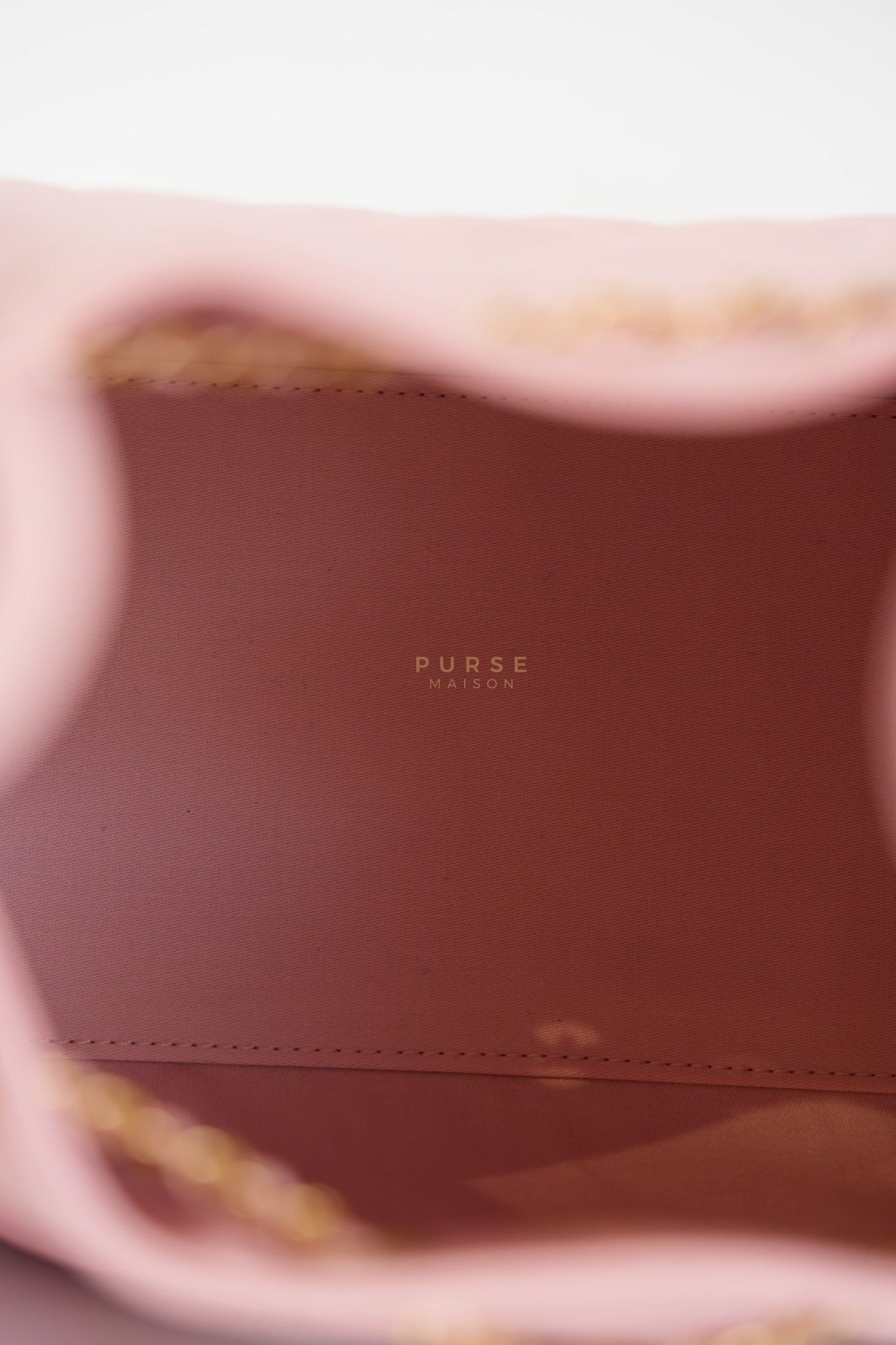 25 Small in Rose Clair Caviar Leather and Aged Gold Hardware (Microchip) | Purse Maison Luxury Bags Shop
