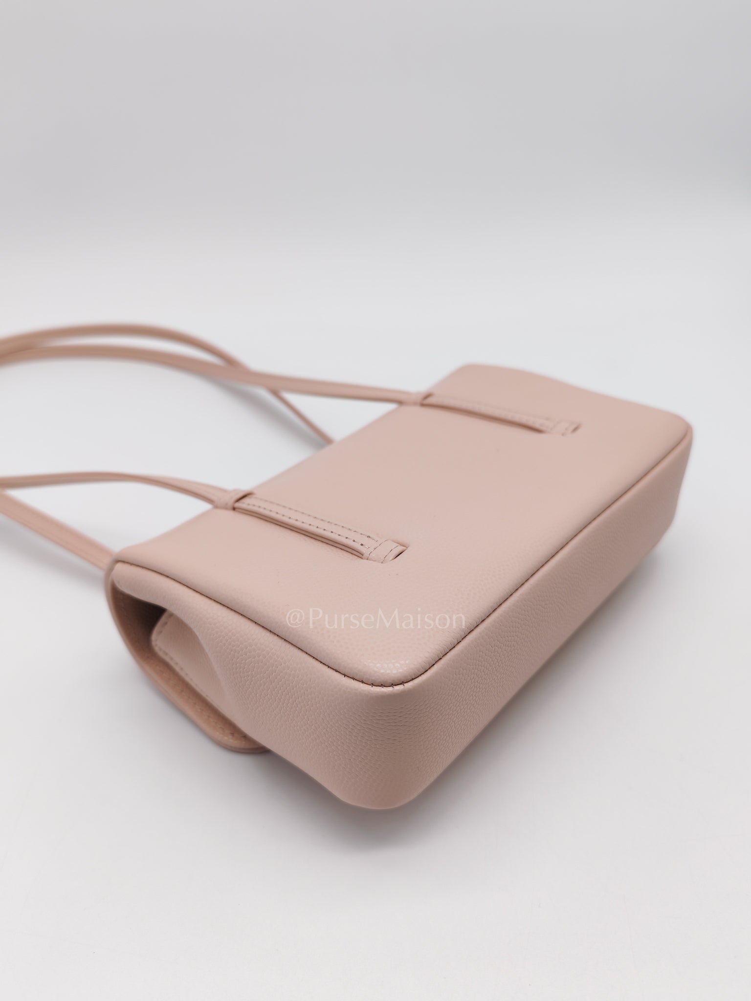 26 Mini Preppy Coco in Light Pink Soft Caviar Leather in Light Aged Gold Hardware (Micrcohip) | Purse Maison Luxury Bags Shop