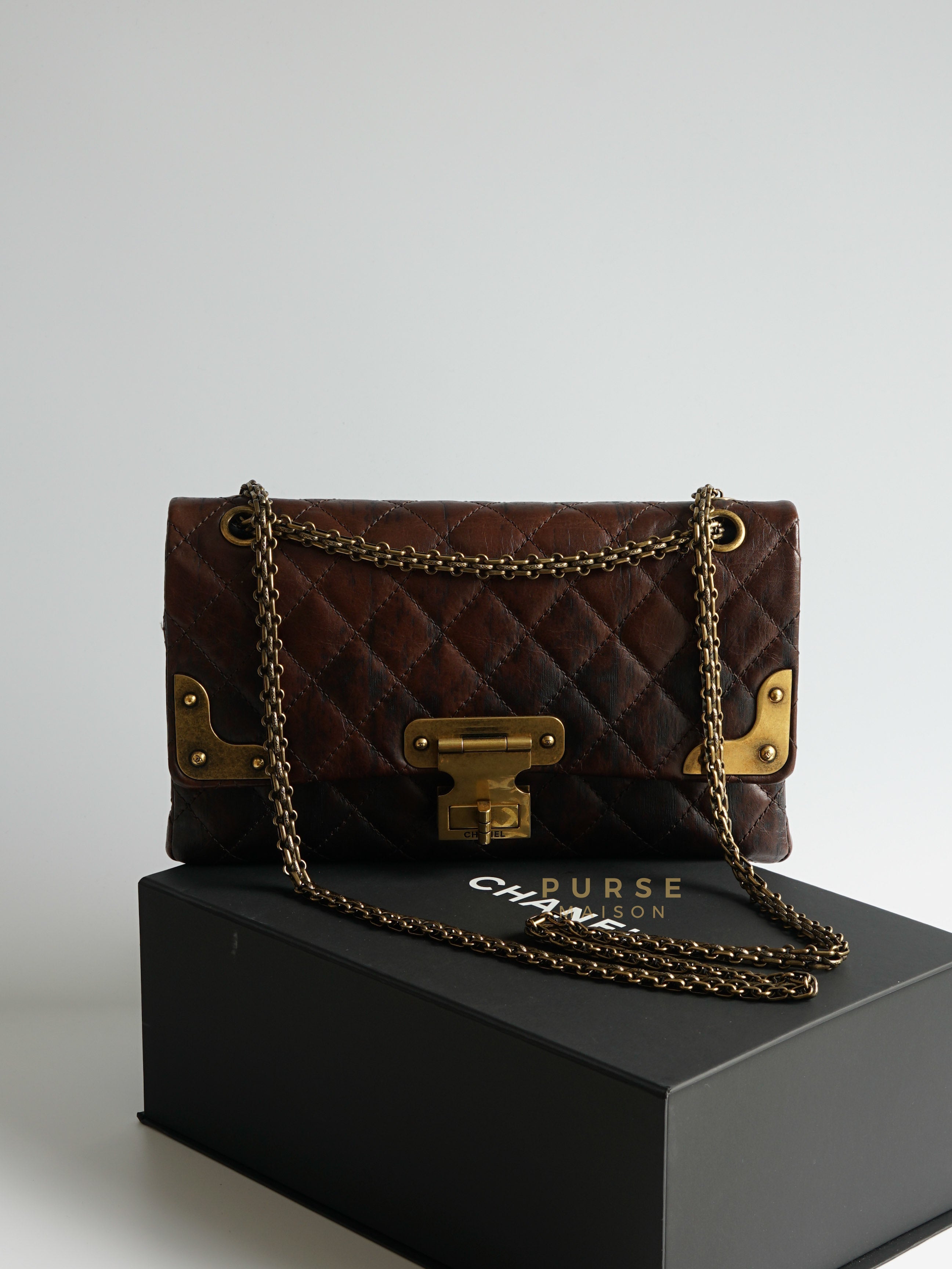 2.55 Reissue Limited Edition in Brown Quilted Aged Calfskin Bag Series 13 | Purse Maison Luxury Bags Shop
