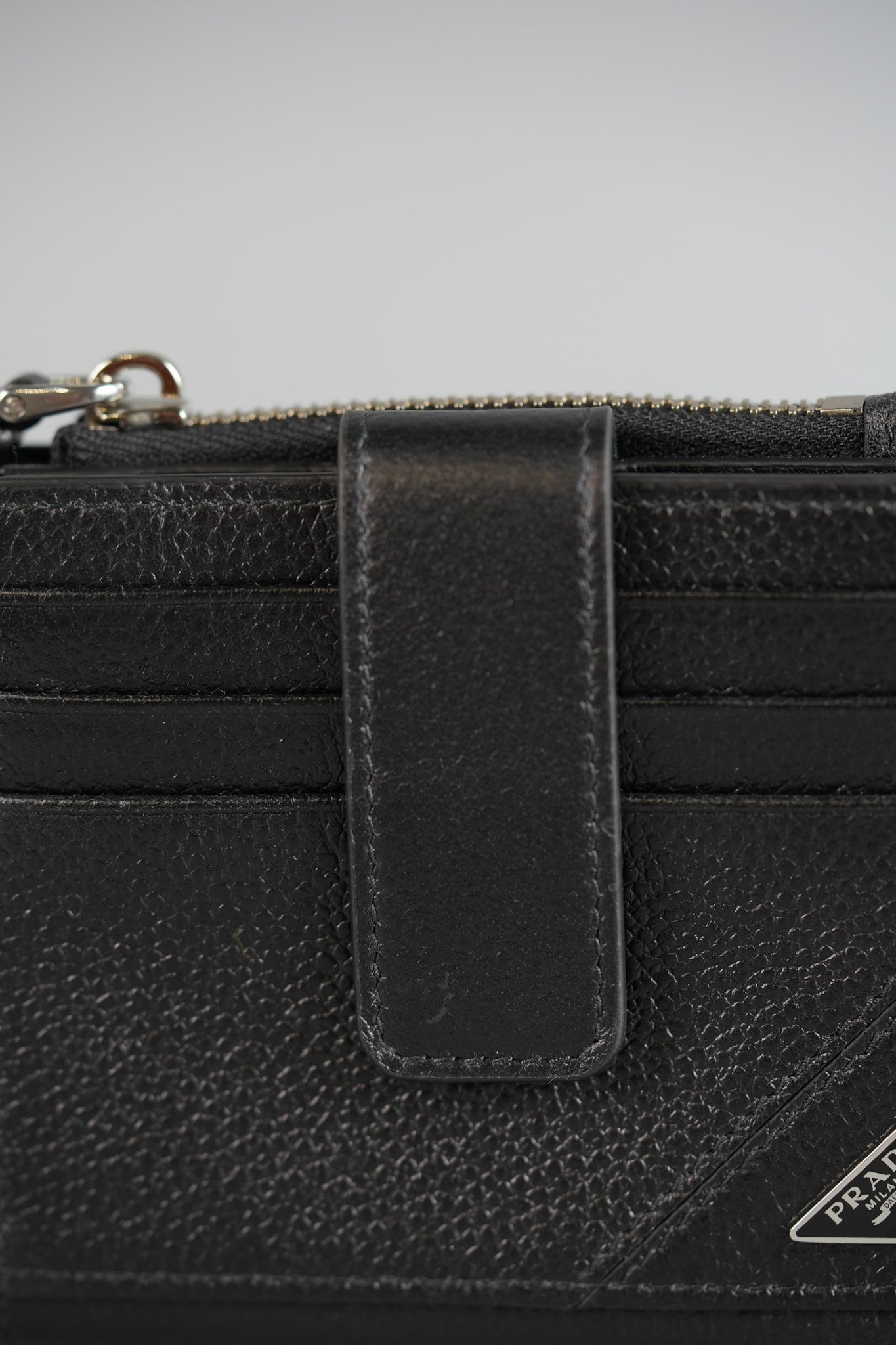 2MC066 Portacarte in Black Vitello Micro Grain Leather Wallet | Purse Maison Luxury Bags Shop