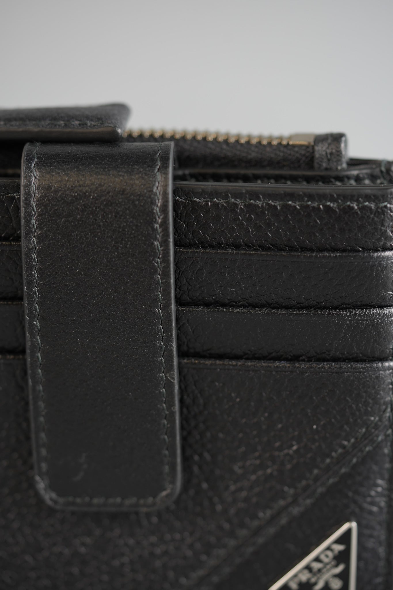 2MC066 Portacarte in Black Vitello Micro Grain Leather Wallet | Purse Maison Luxury Bags Shop