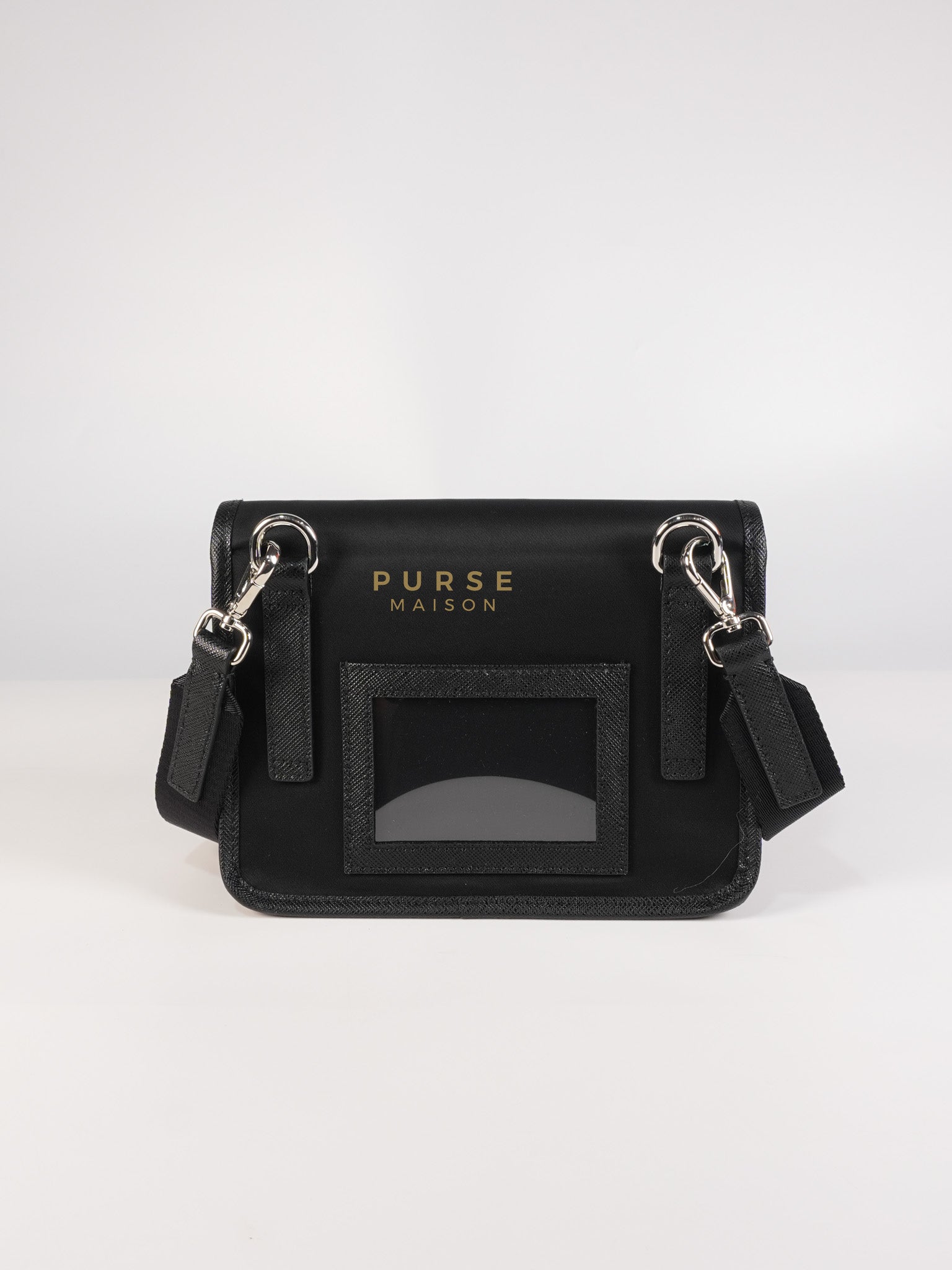 2ZH108 Mini Smartphone Case in Re-Nylon & Saffiano Leather | Purse Maison Luxury Bags Shop