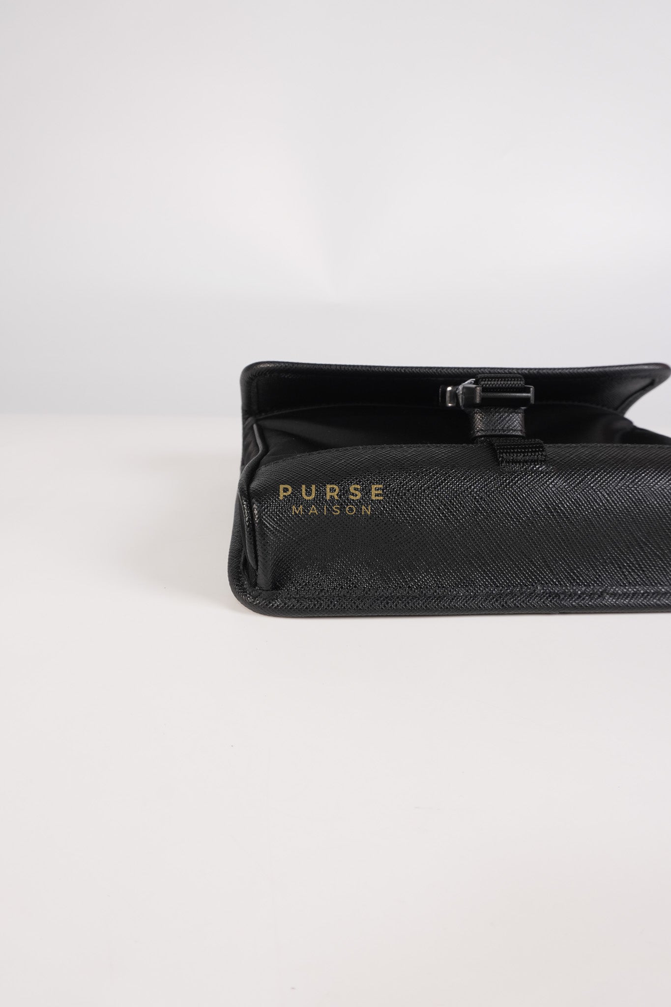 2ZH108 Mini Smartphone Case in Re-Nylon & Saffiano Leather | Purse Maison Luxury Bags Shop