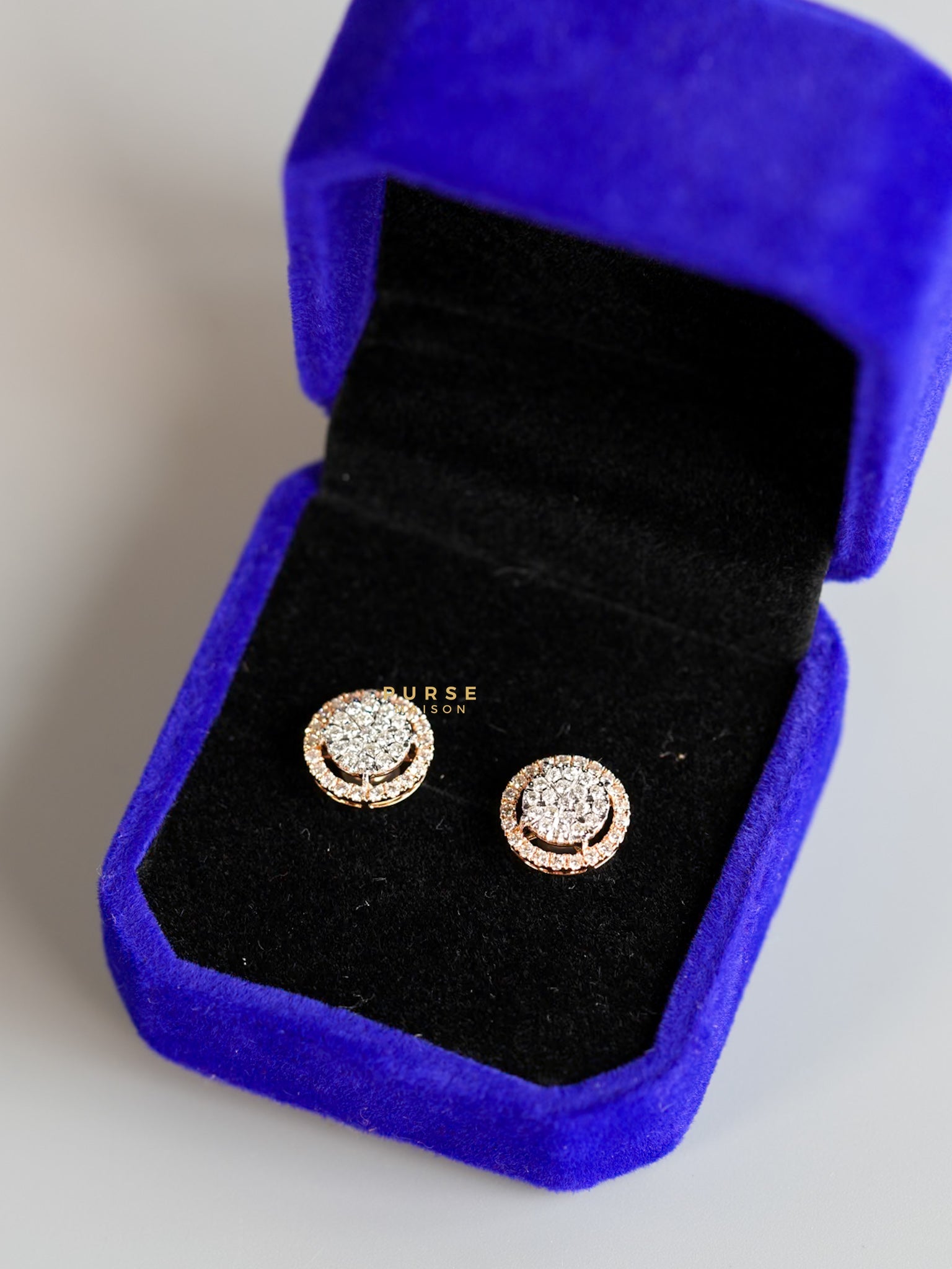 .30 CT Rose Gold Marked Natural Diamond Earrings | Purse Maison Luxury Bags Shop