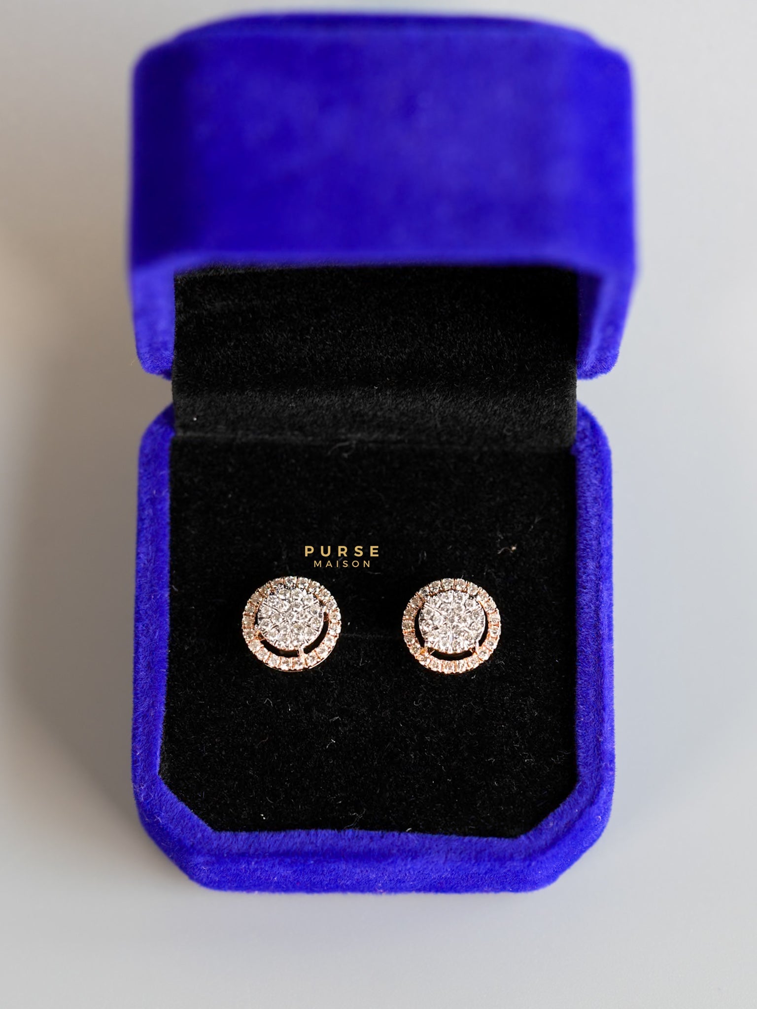 .30 CT Rose Gold Marked Natural Diamond Earrings | Purse Maison Luxury Bags Shop