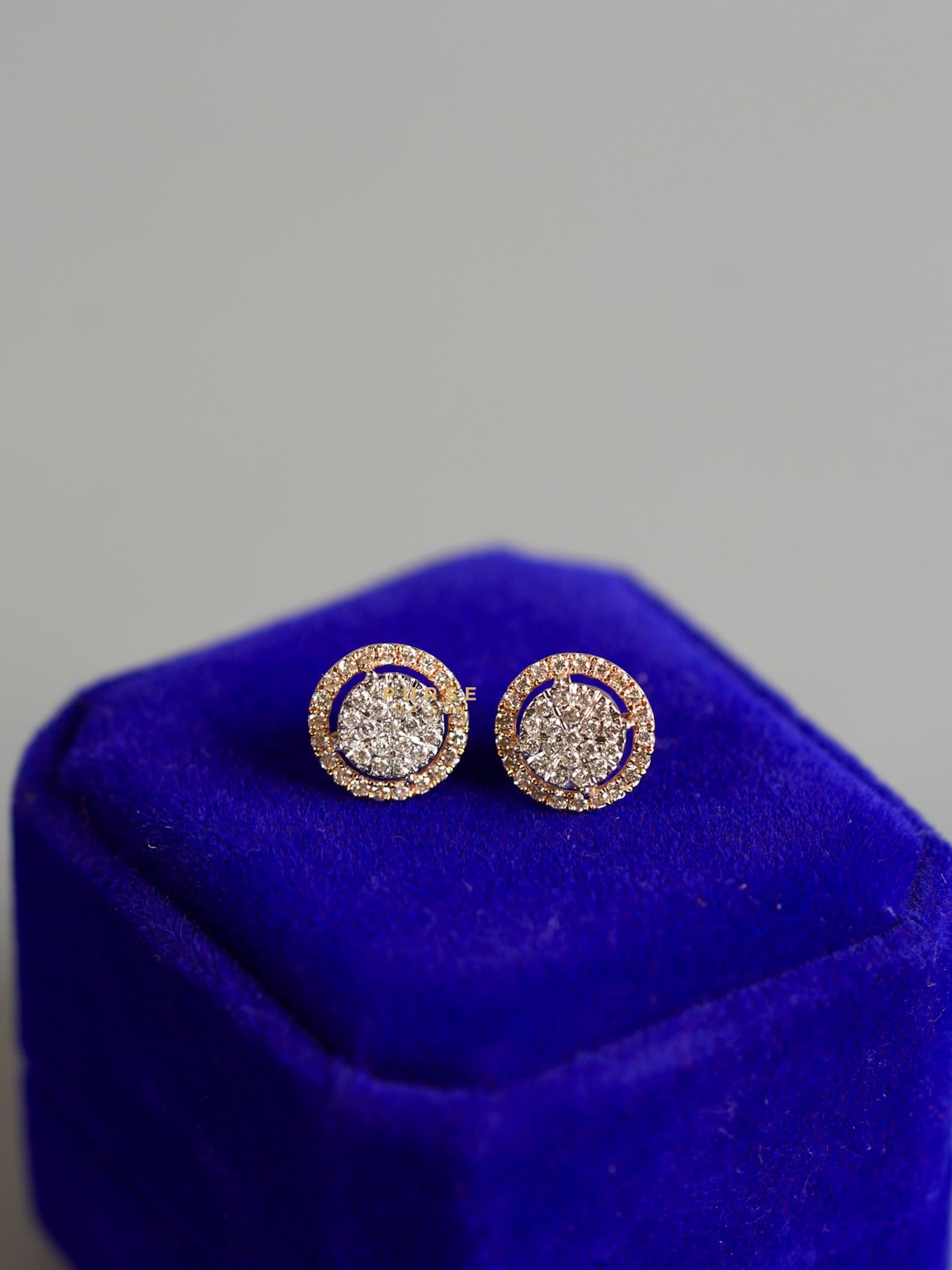 .30 CT Rose Gold Marked Natural Diamond Earrings | Purse Maison Luxury Bags Shop