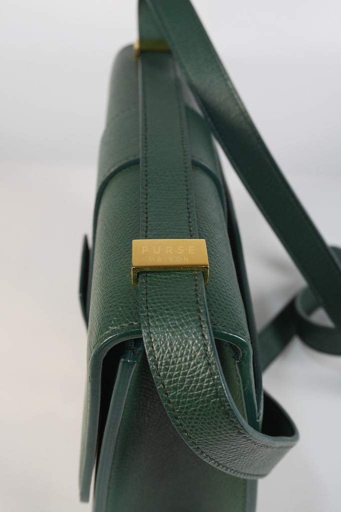 30 Montaigne in Green Grained Calfskin Leather & Gold Hardware | Purse Maison Luxury Bags Shop
