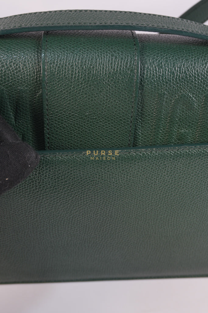 30 Montaigne in Green Grained Calfskin Leather & Gold Hardware | Purse Maison Luxury Bags Shop