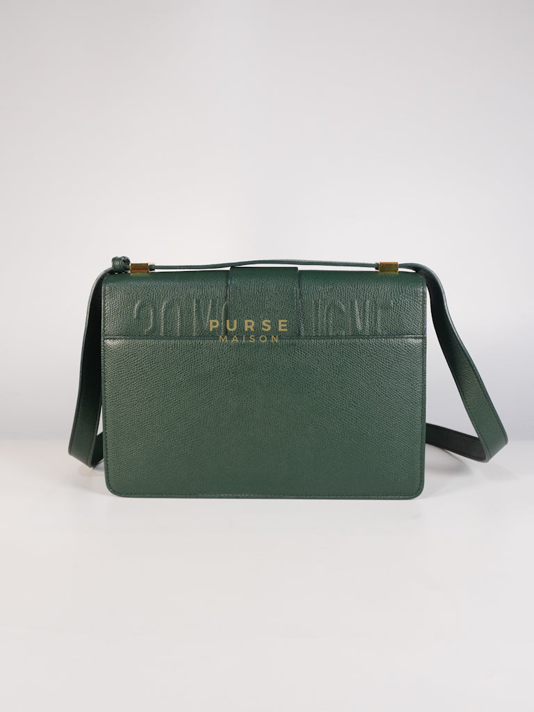 30 Montaigne in Green Grained Calfskin Leather & Gold Hardware | Purse Maison Luxury Bags Shop