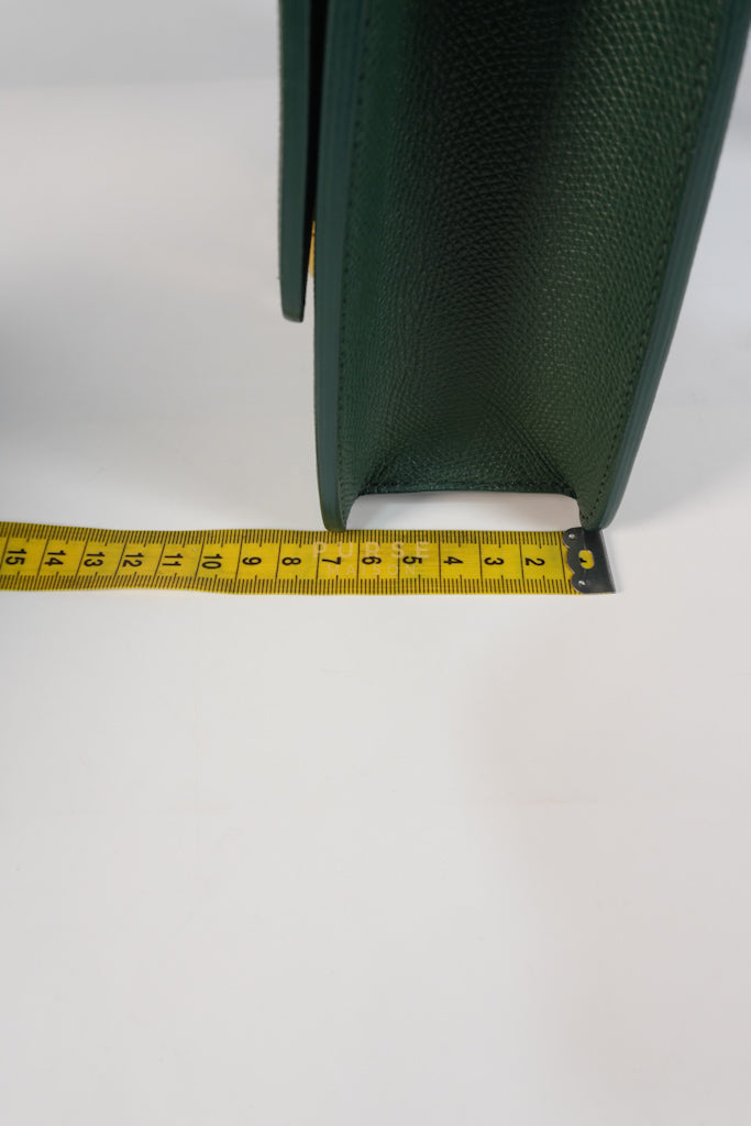 30 Montaigne in Green Grained Calfskin Leather & Gold Hardware | Purse Maison Luxury Bags Shop