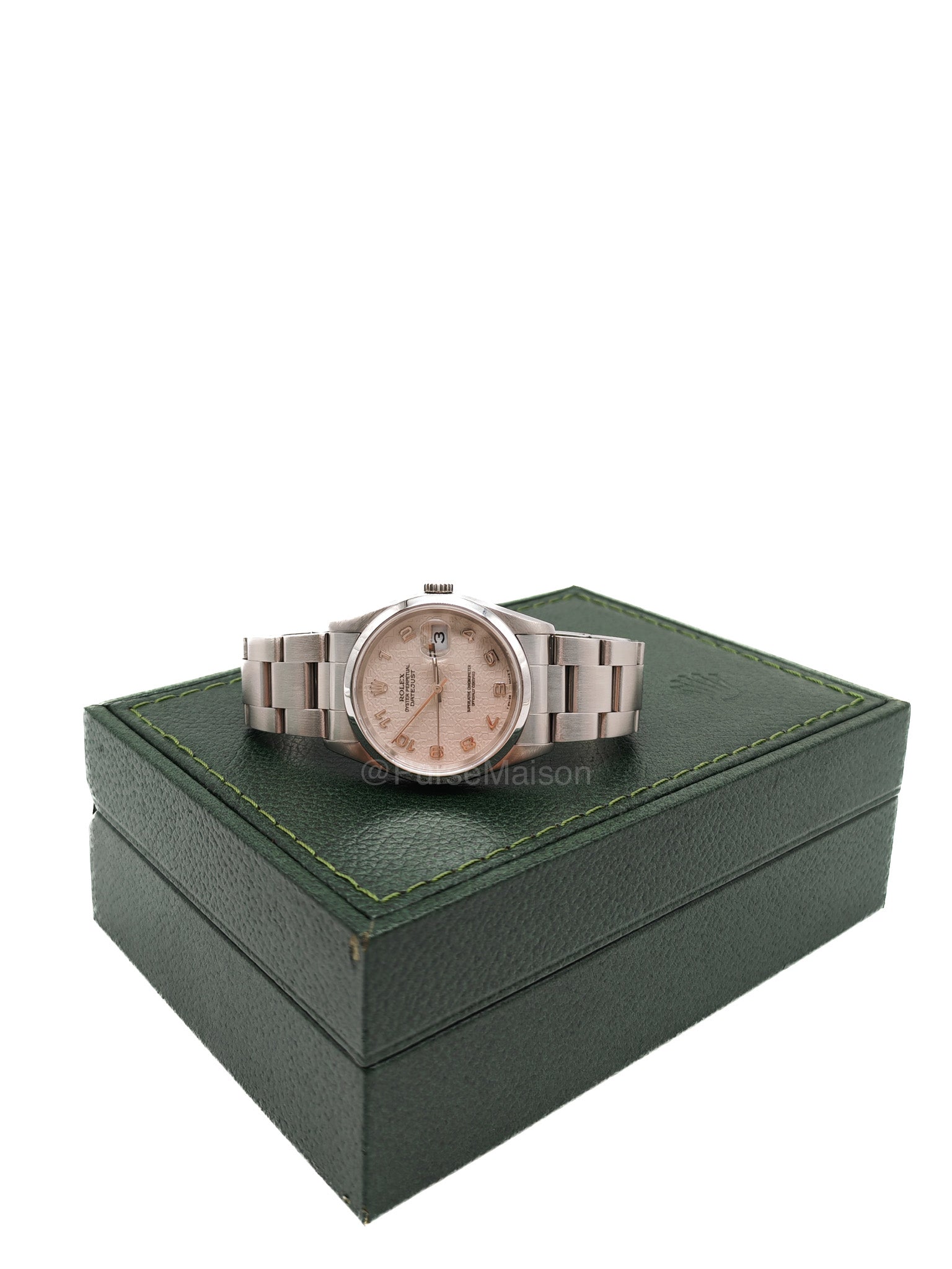 Rolex Oyster Perpetual Datejust Cream Computer Arabic Dial in Silver Stainless Steel Strap 36mm Ref. # 16200 (Year 2000)