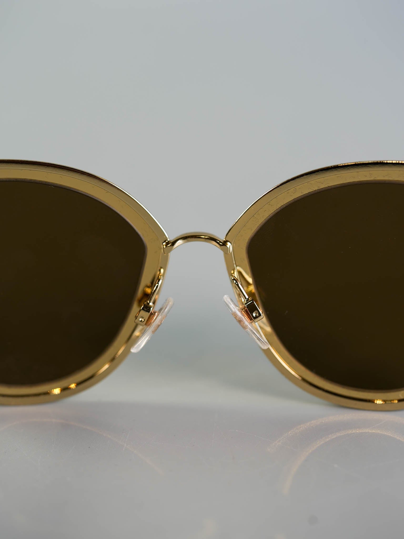 395/T6 Gold Metal Cat Eye Sunglasses | Purse Maison Luxury Bags Shop