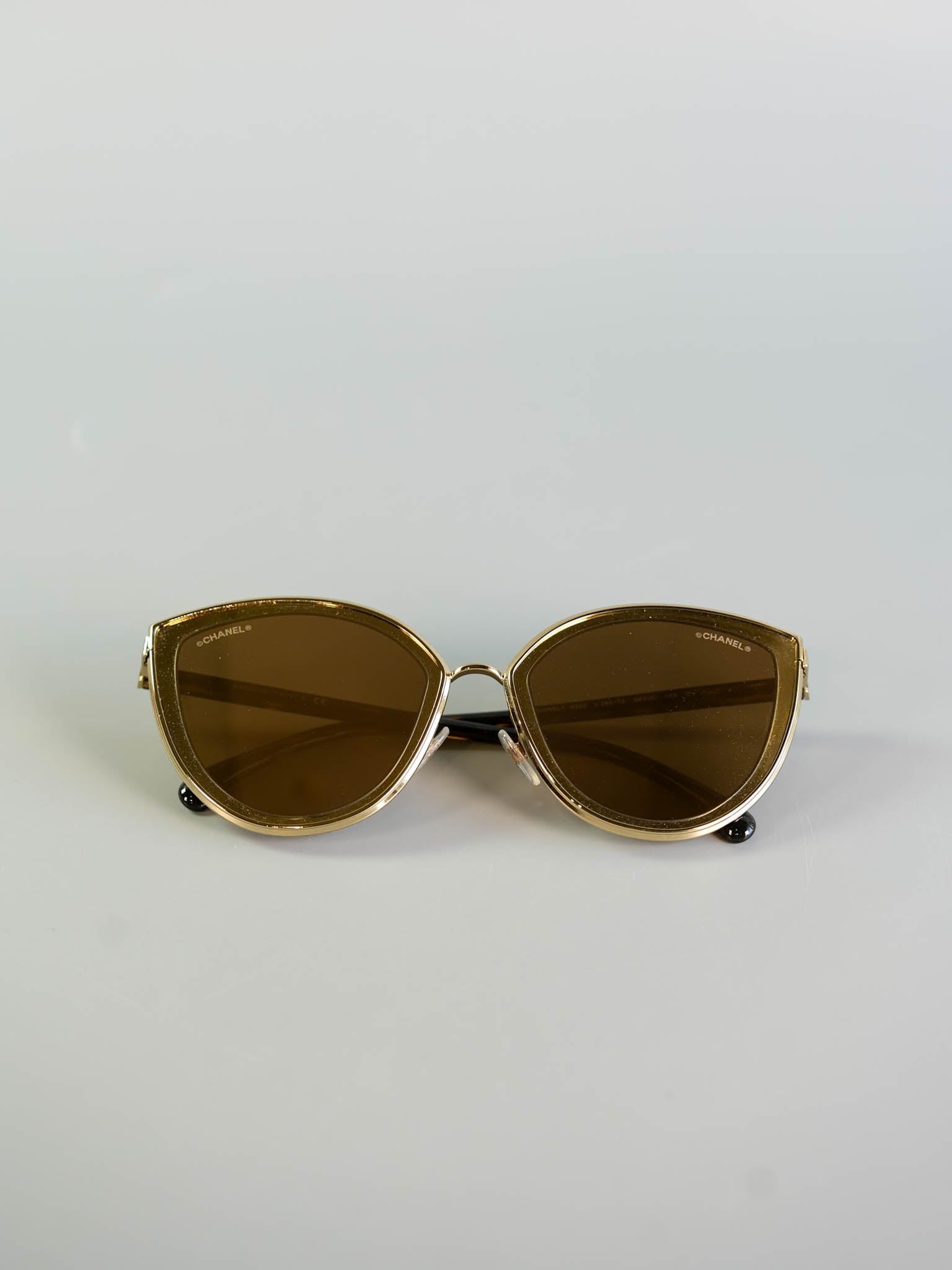 395/T6 Gold Metal Cat Eye Sunglasses | Purse Maison Luxury Bags Shop