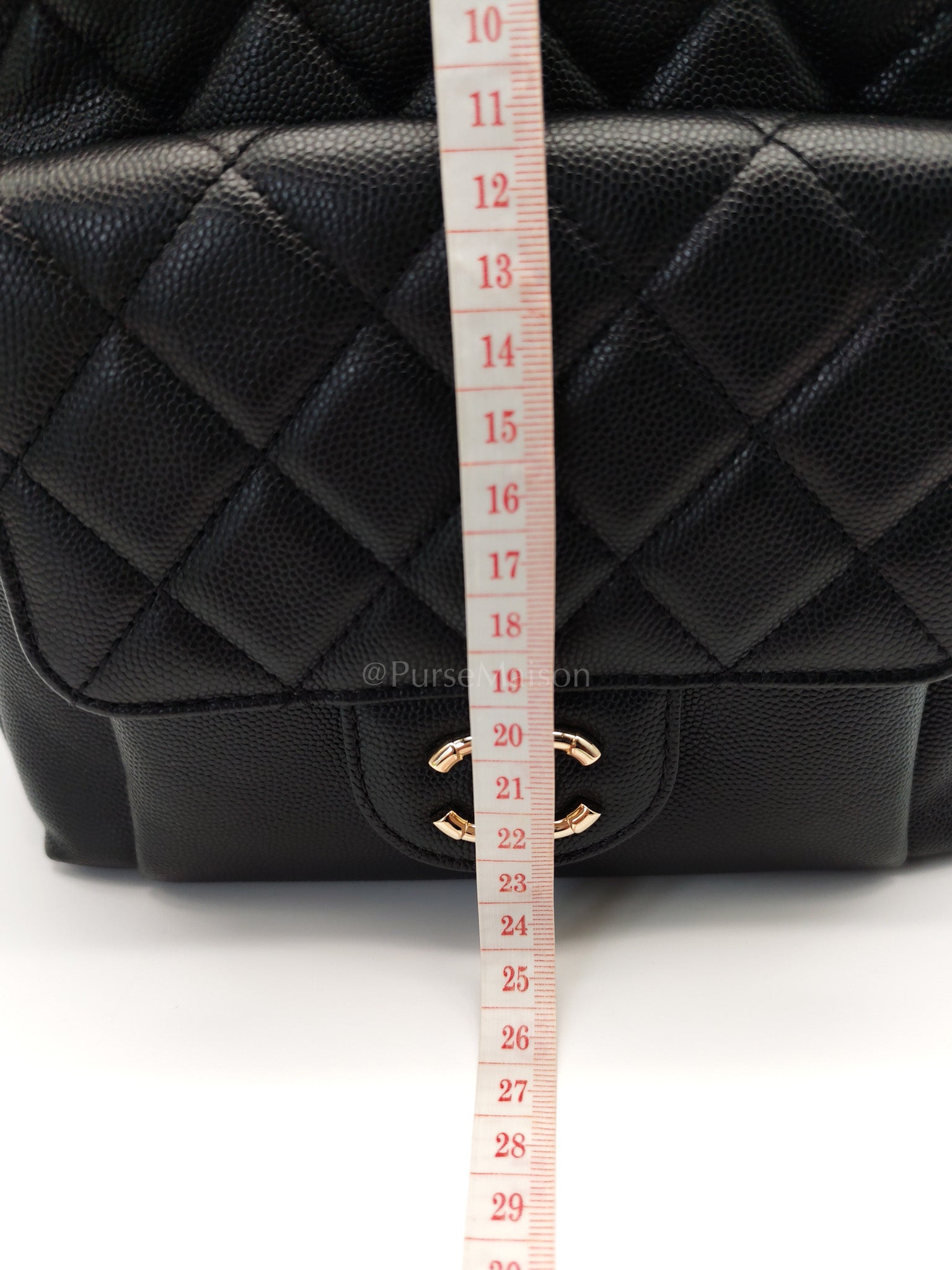 CC Day Backpack Small Black Caviar Light Gold Hardware (Series 27)