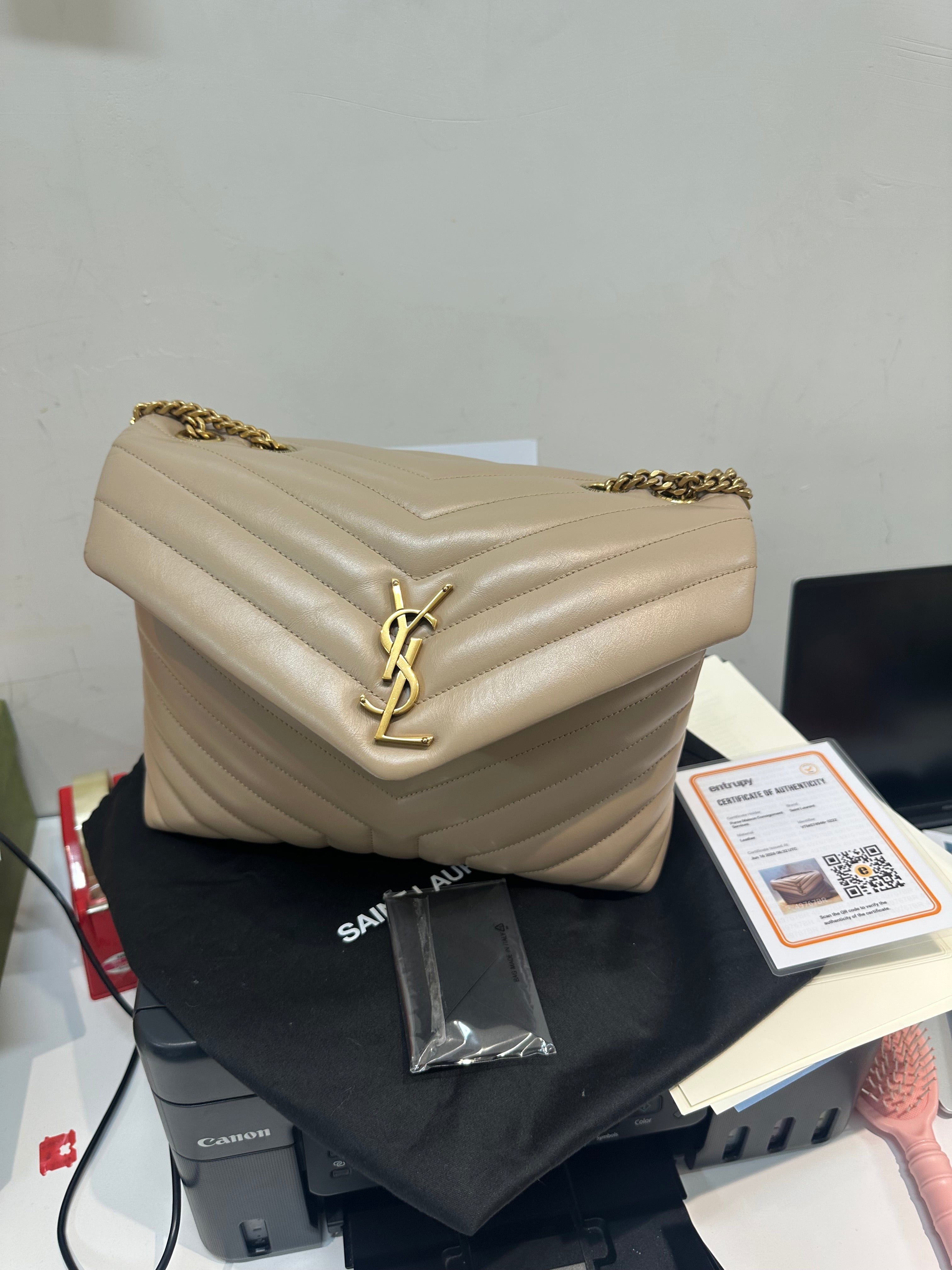 Ysl lou lou bag in beige